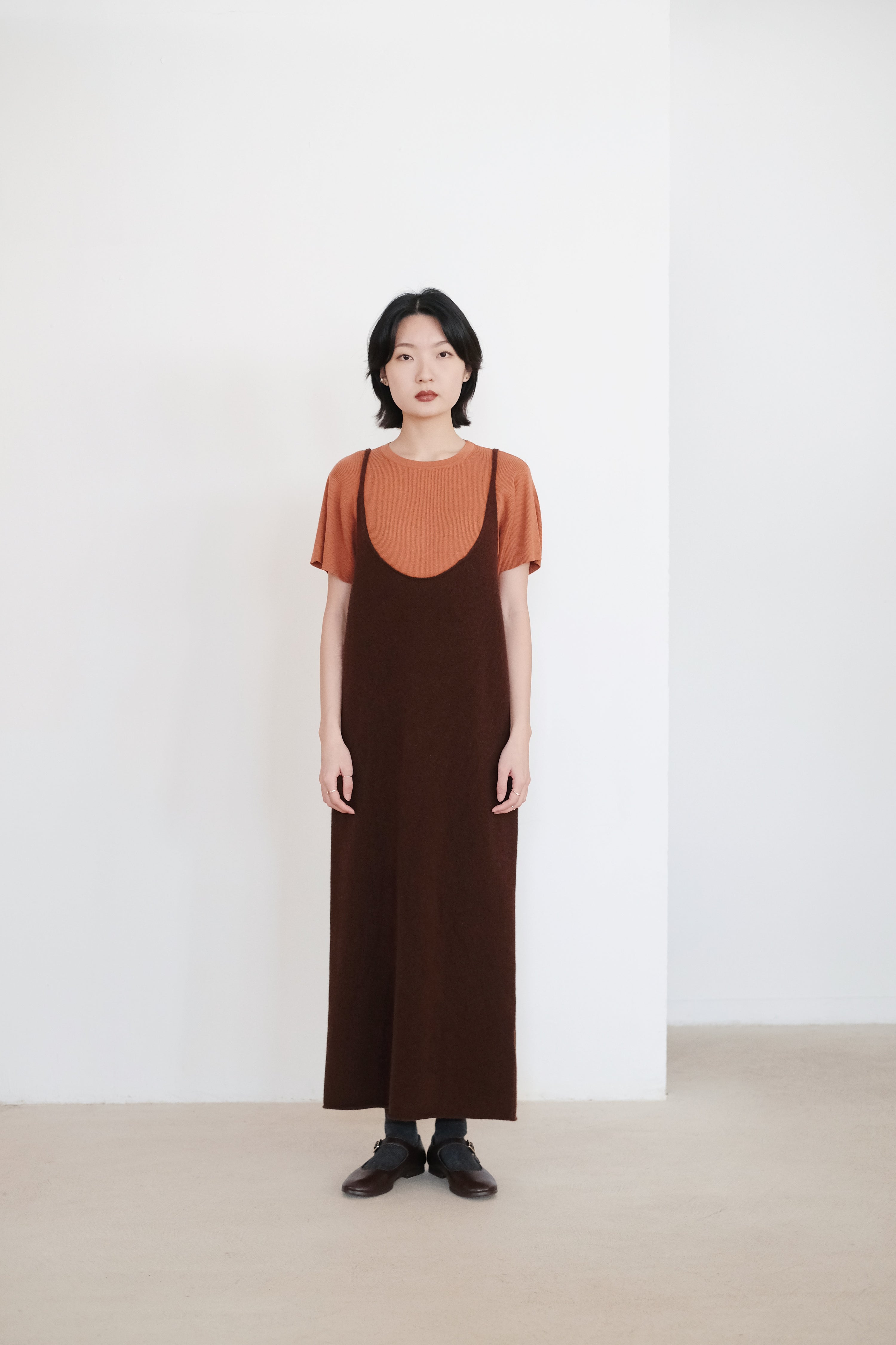 LACADIA KNIT TEE (TERRACOTTA) | 橘棕色輕盈針織TEE