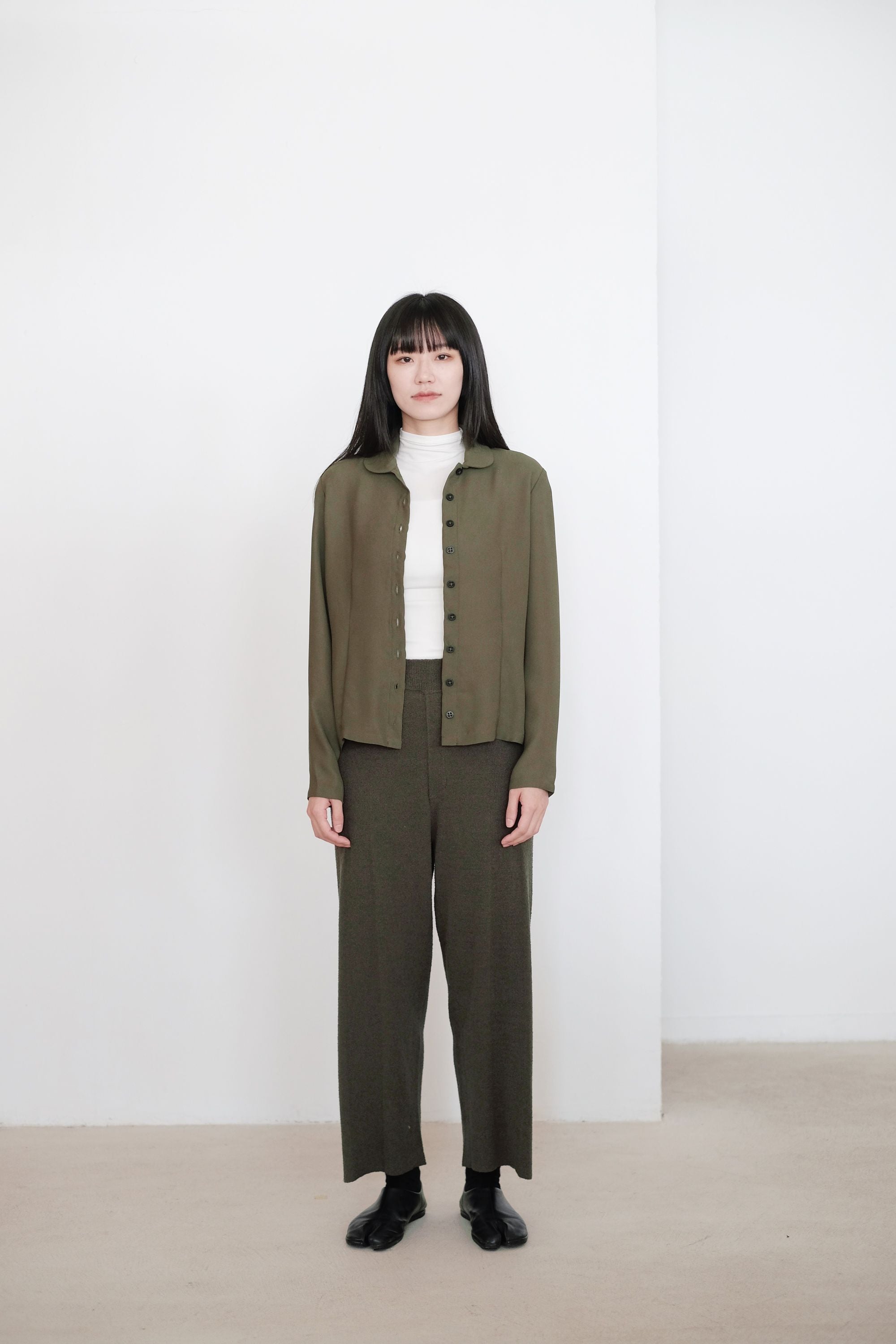 FLURINA KNIT PANTS (OLIVE)