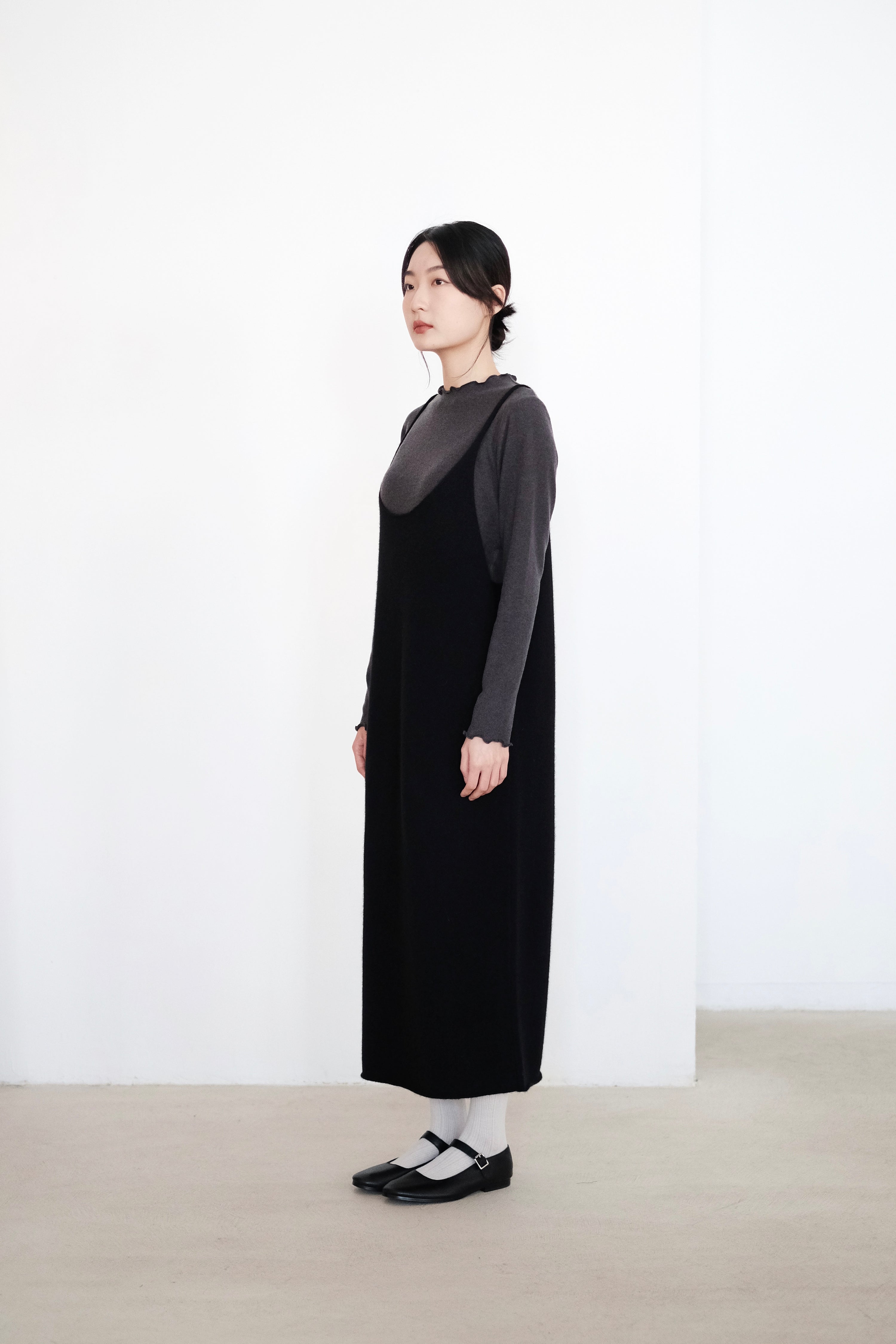 MYLA DRESS in CASHMERE (BLACK)