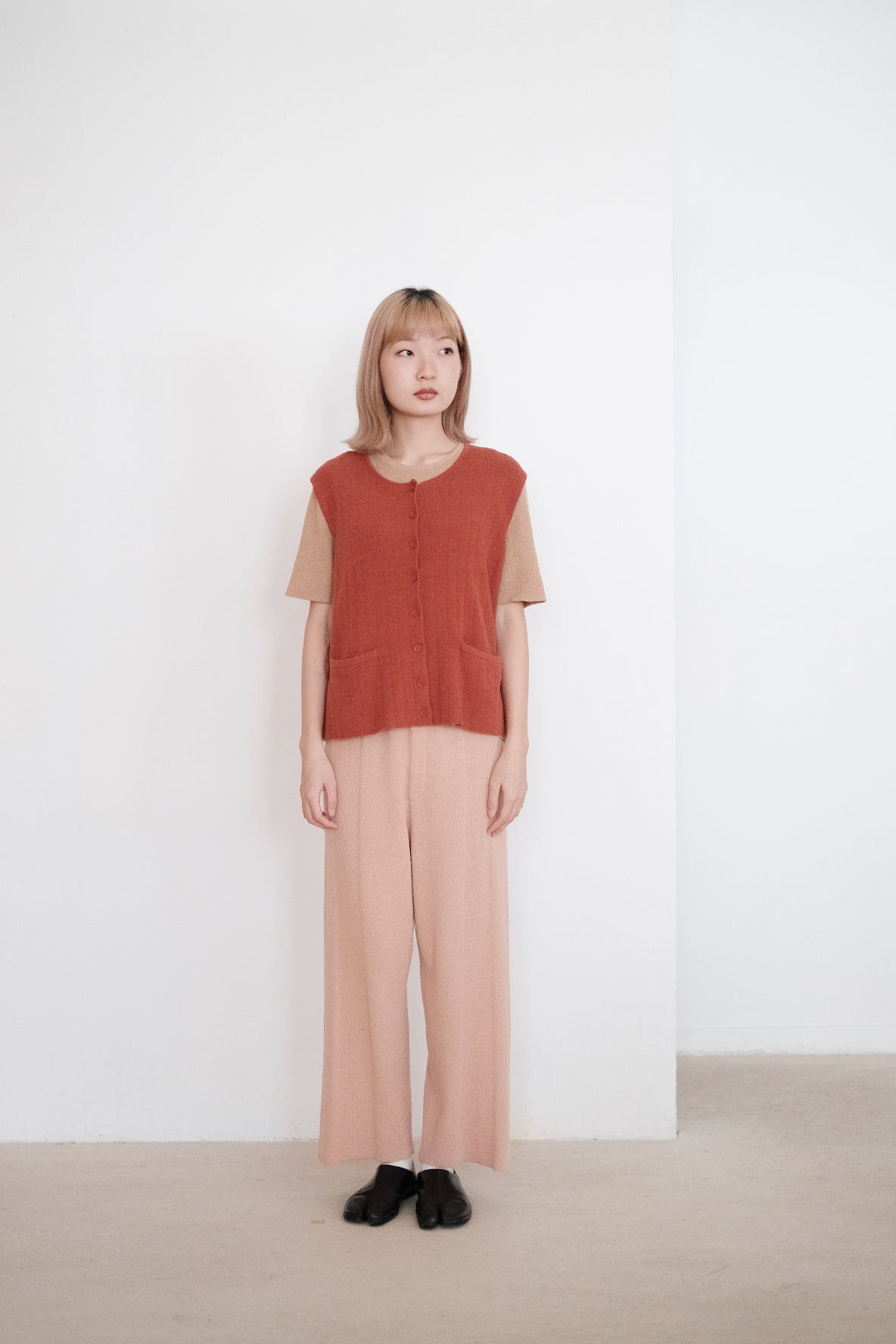 ELENA BOX SWEATER VEST (TERRACOTTA)