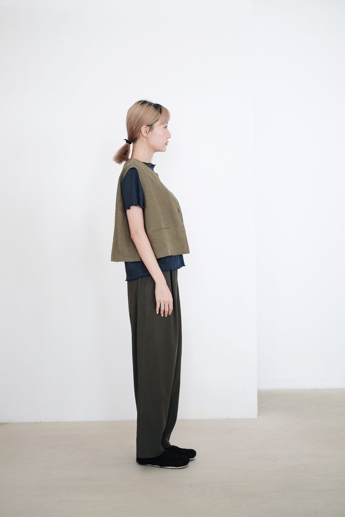 CABANA RUFFLES CLASSIC T-SHIRT (NAVY) | 深藍色木耳邊T恤