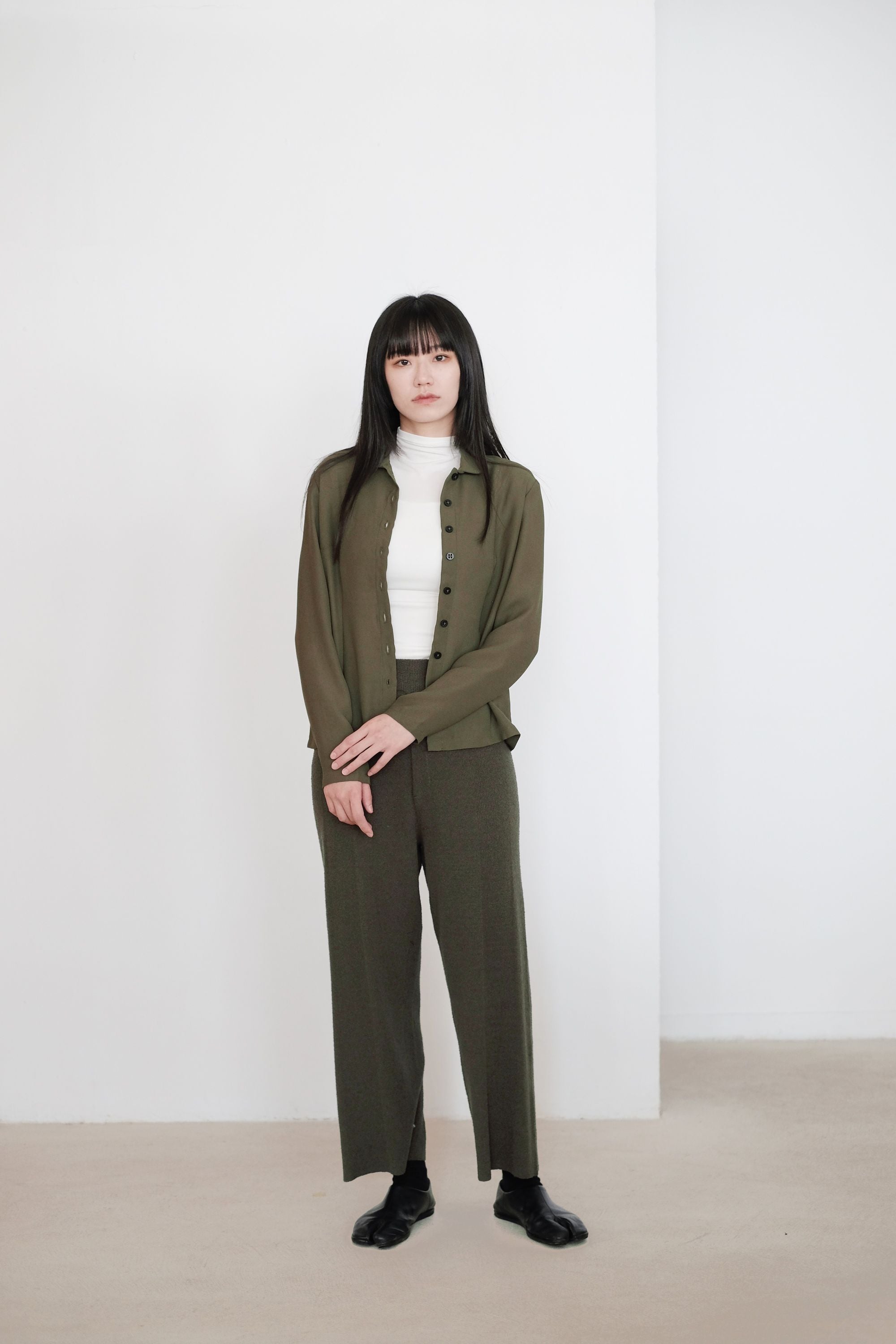 FLURINA KNIT PANTS (OLIVE)