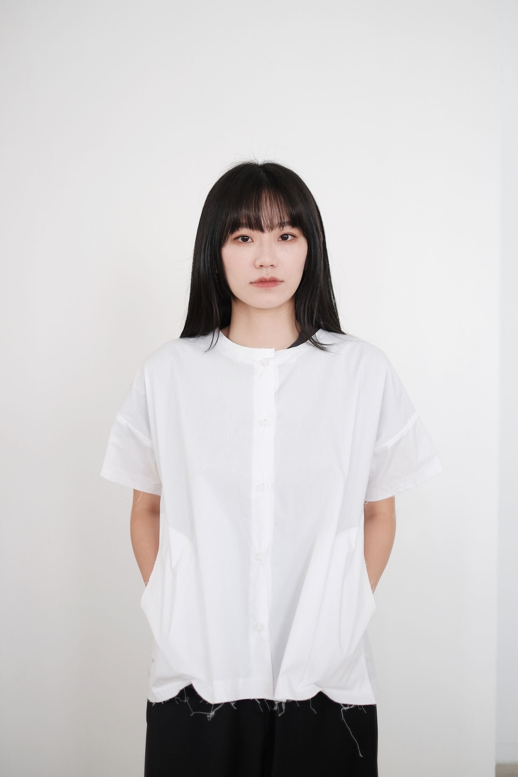 AMORAY SHIRT (WHITE) | 純白方形剪裁襯衫