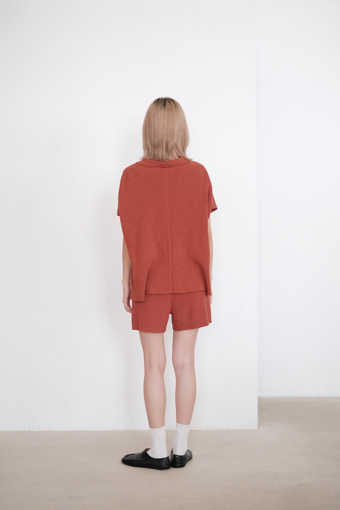 RINA KNIT SHORTS (TERRACOTTA)