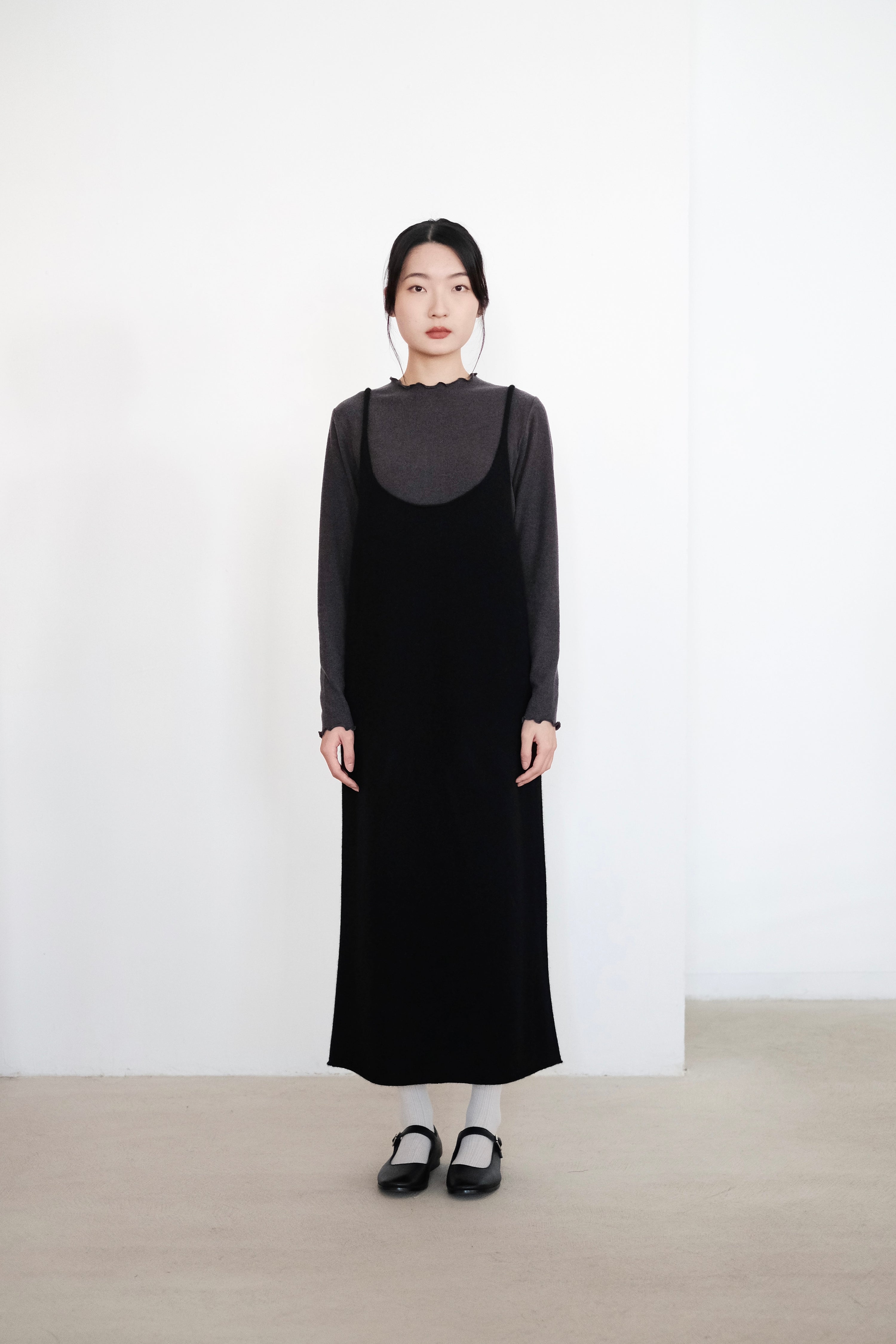 MYLA DRESS in CASHMERE (BLACK)