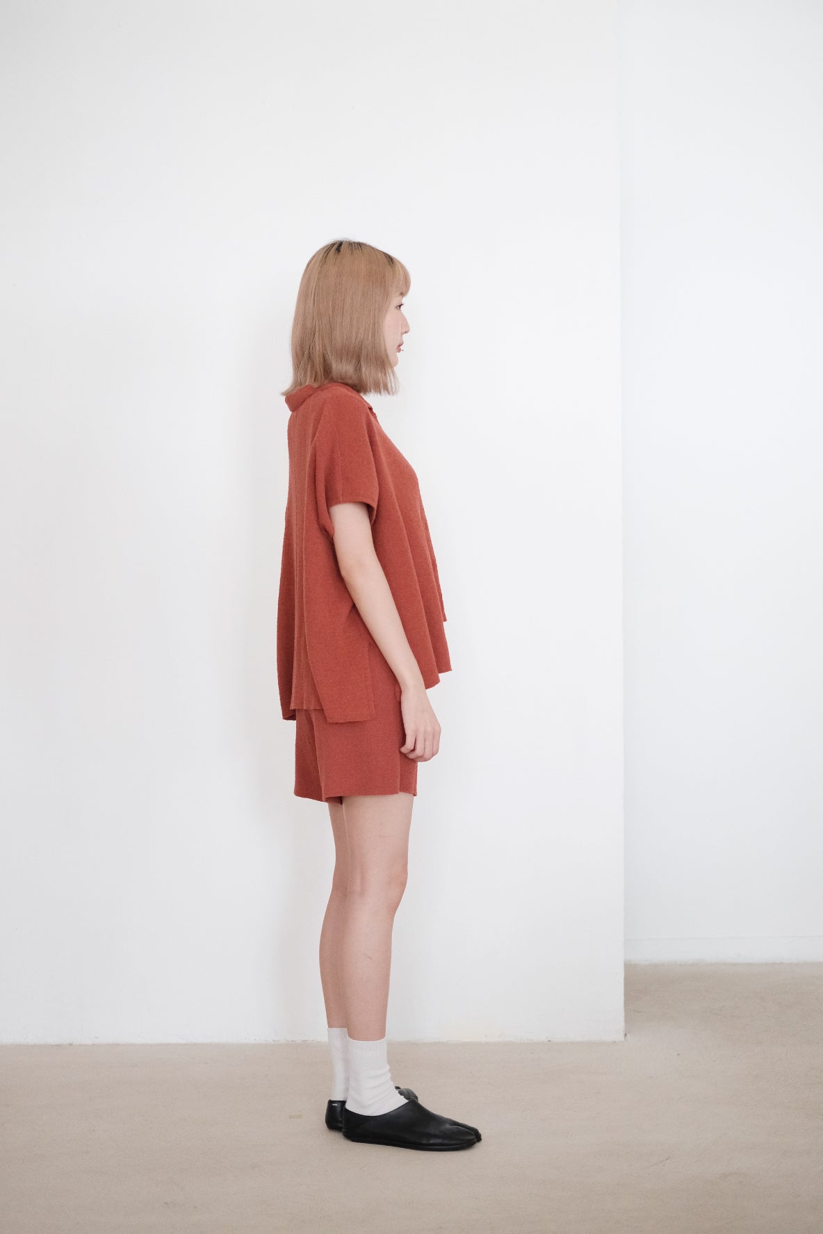 RINA KNIT SHORTS (TERRACOTTA)