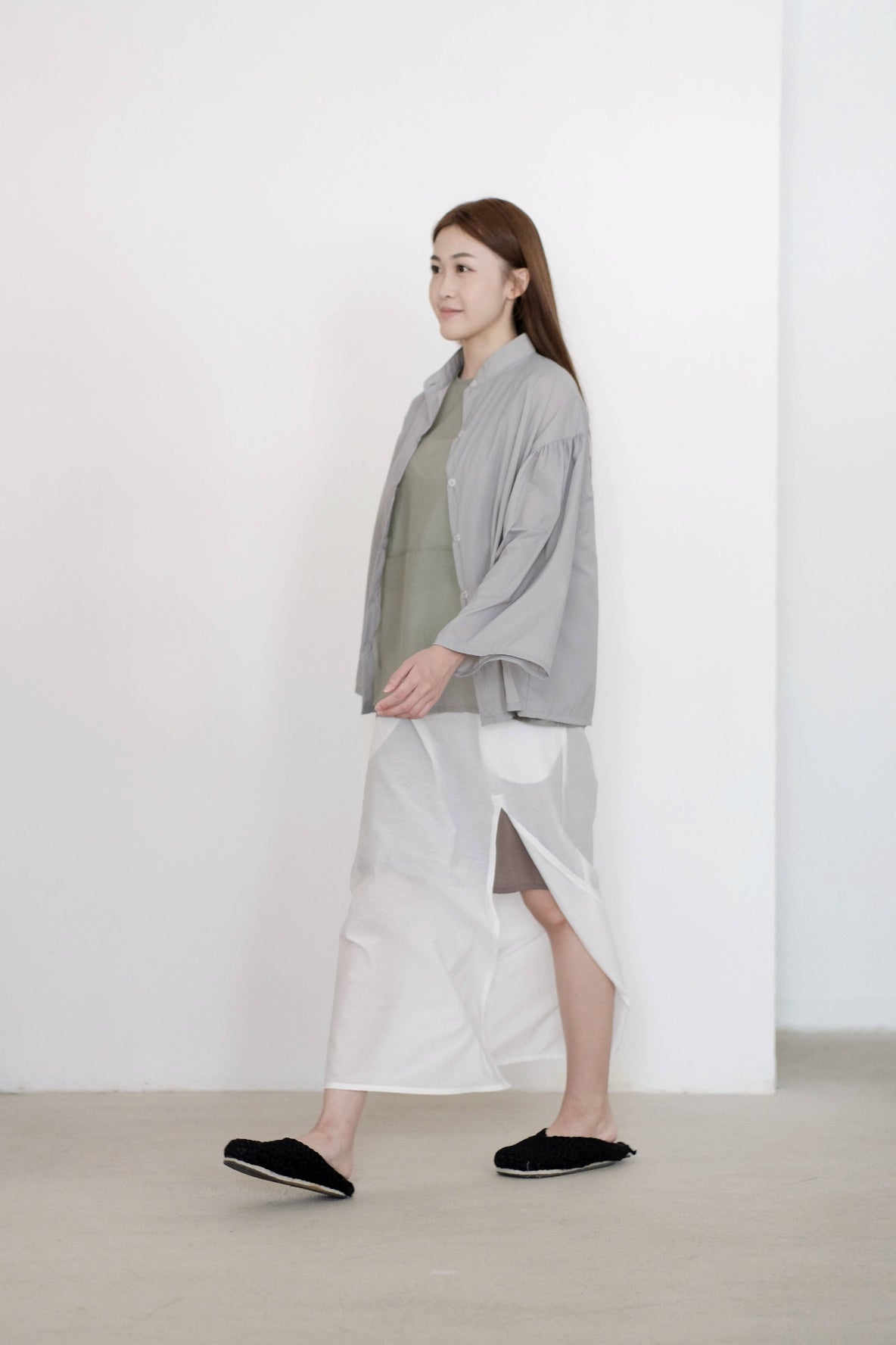 YASMIN BLOUSE (GREY|ECO)