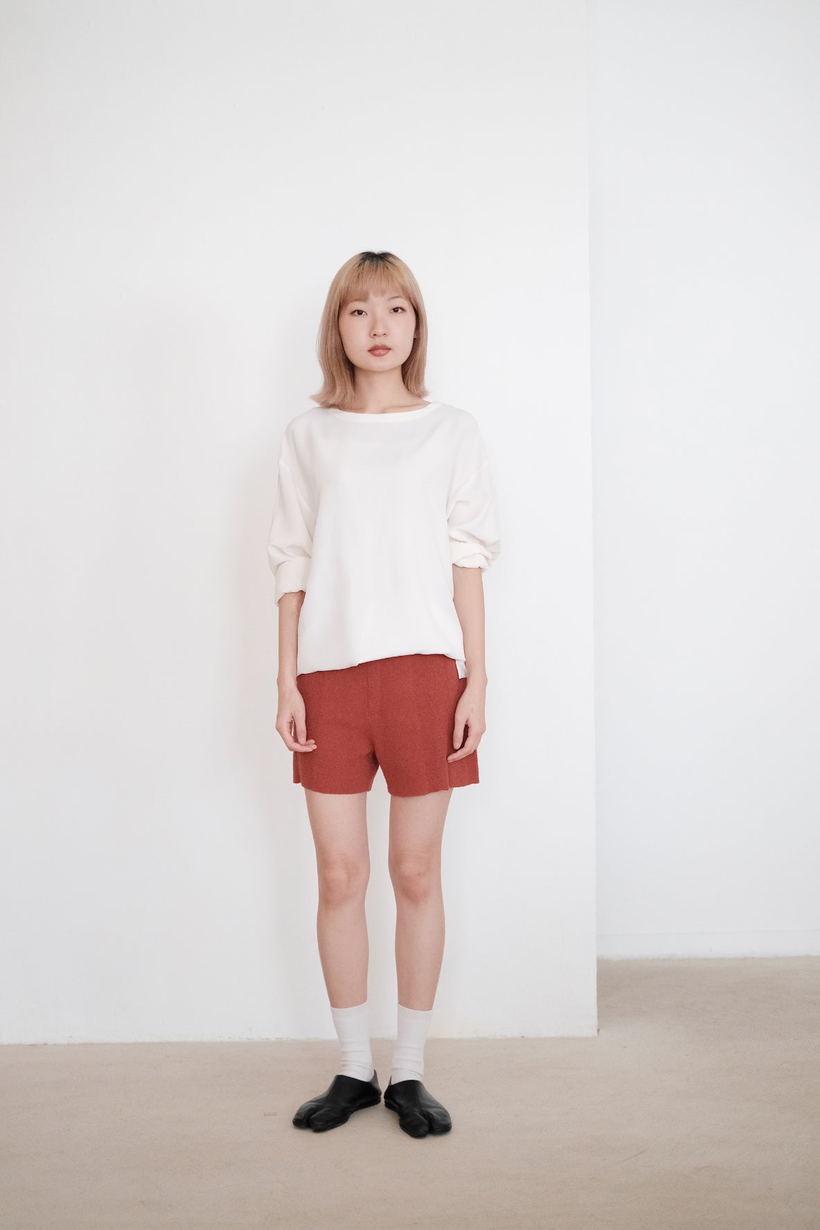 RINA KNIT SHORTS (TERRACOTTA)