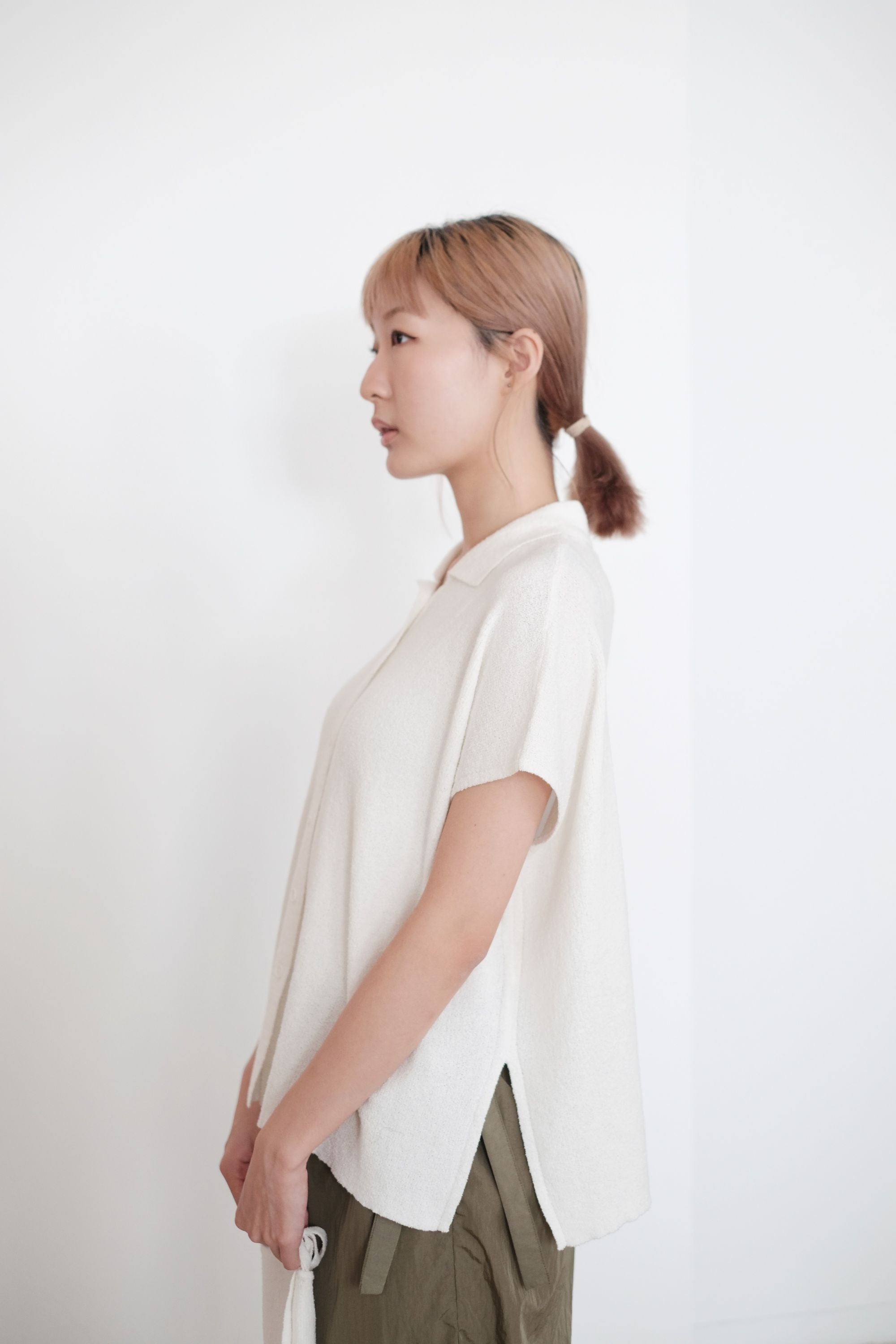 ADELHEID BOX KNIT BLOUSE (WHITE)