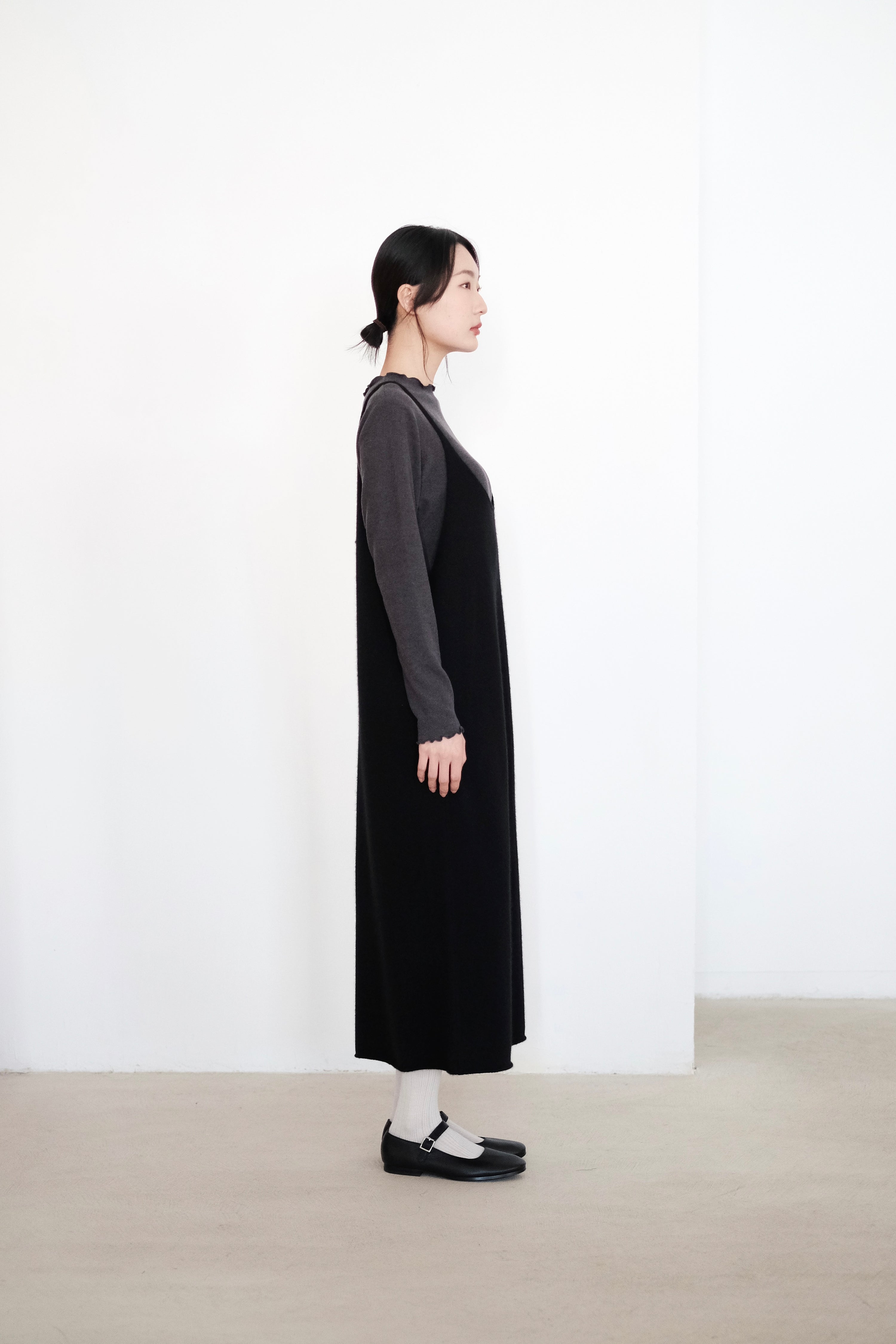 MYLA DRESS in CASHMERE (BLACK)