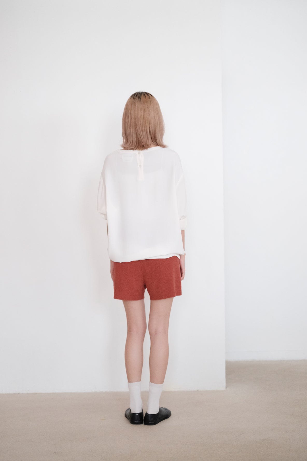 RINA KNIT SHORTS (TERRACOTTA)