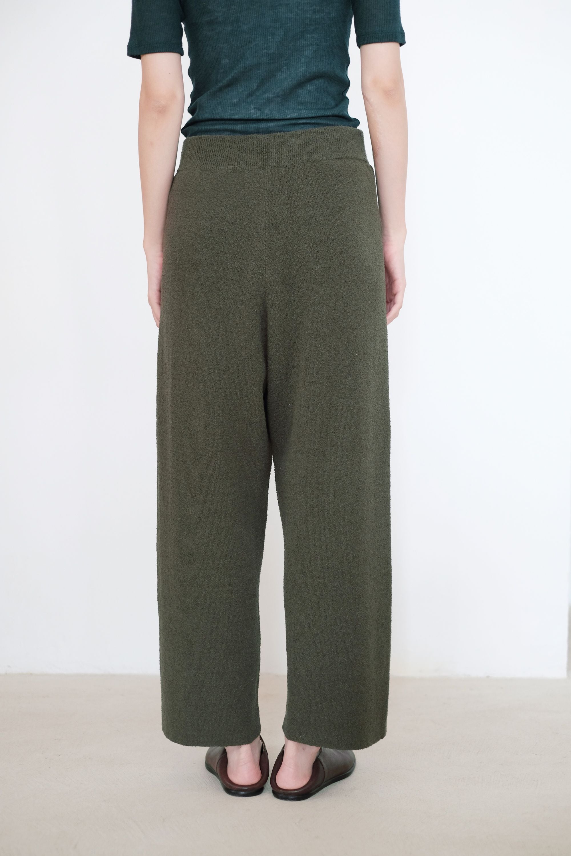 FLURINA KNIT PANTS (OLIVE)