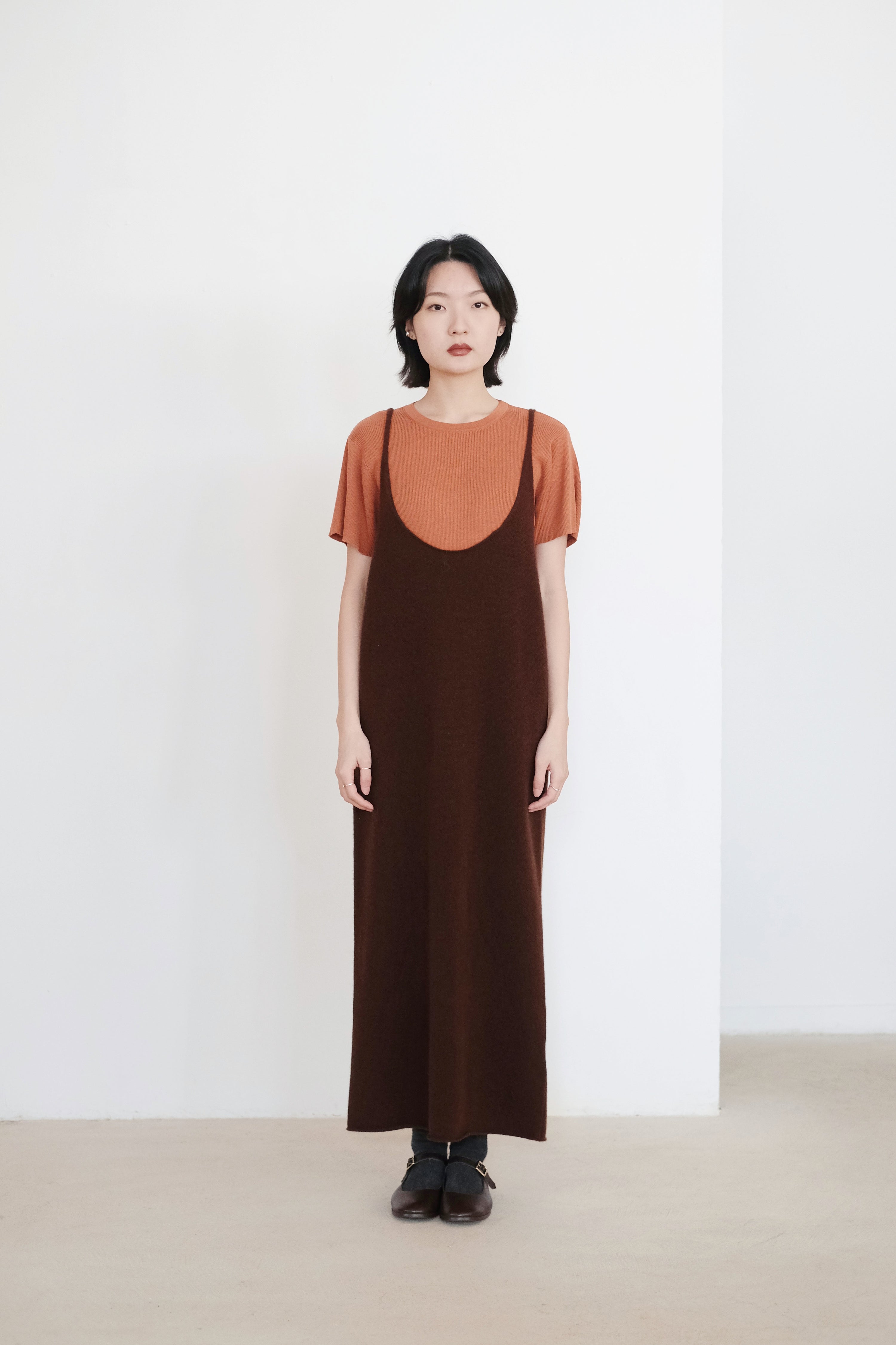 LACADIA KNIT TEE (TERRACOTTA) | 橘棕色輕盈針織TEE