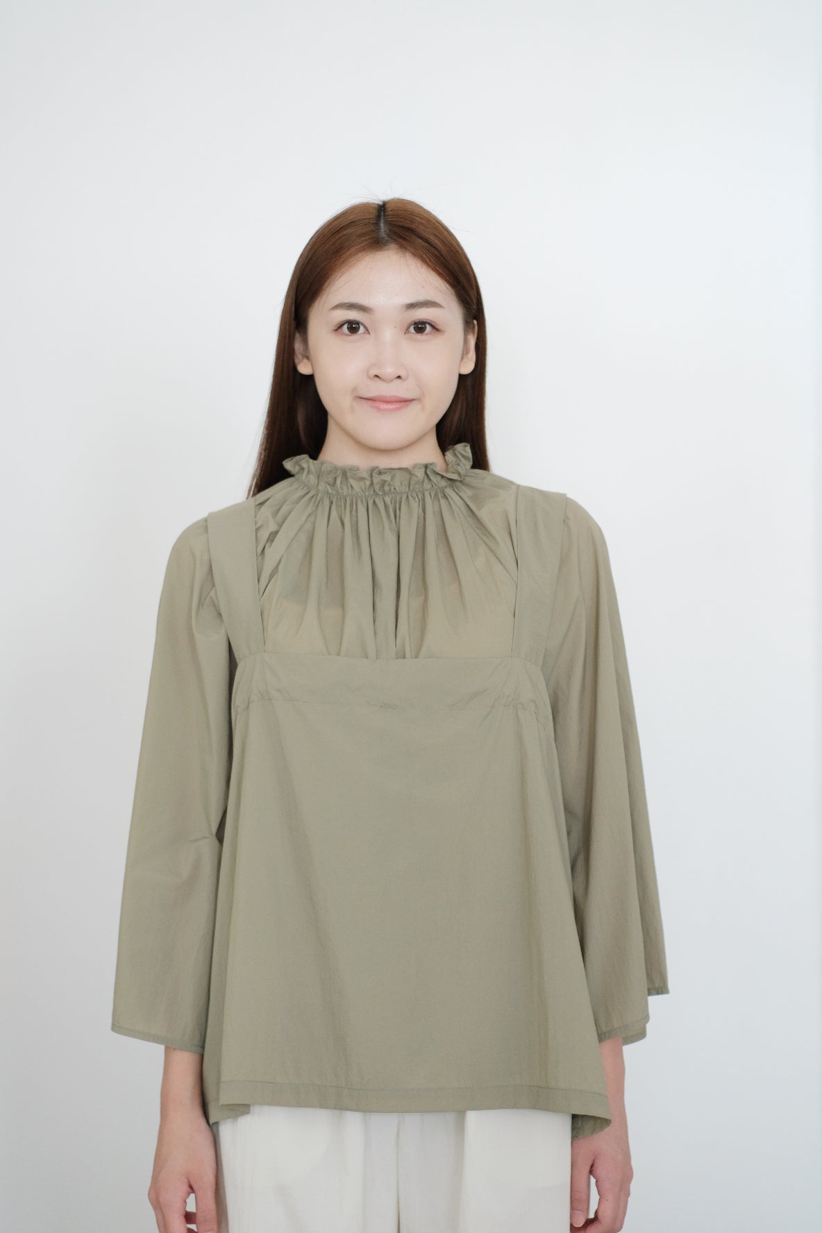 EFFIE BLOUSE (LIGHT OLIVE)