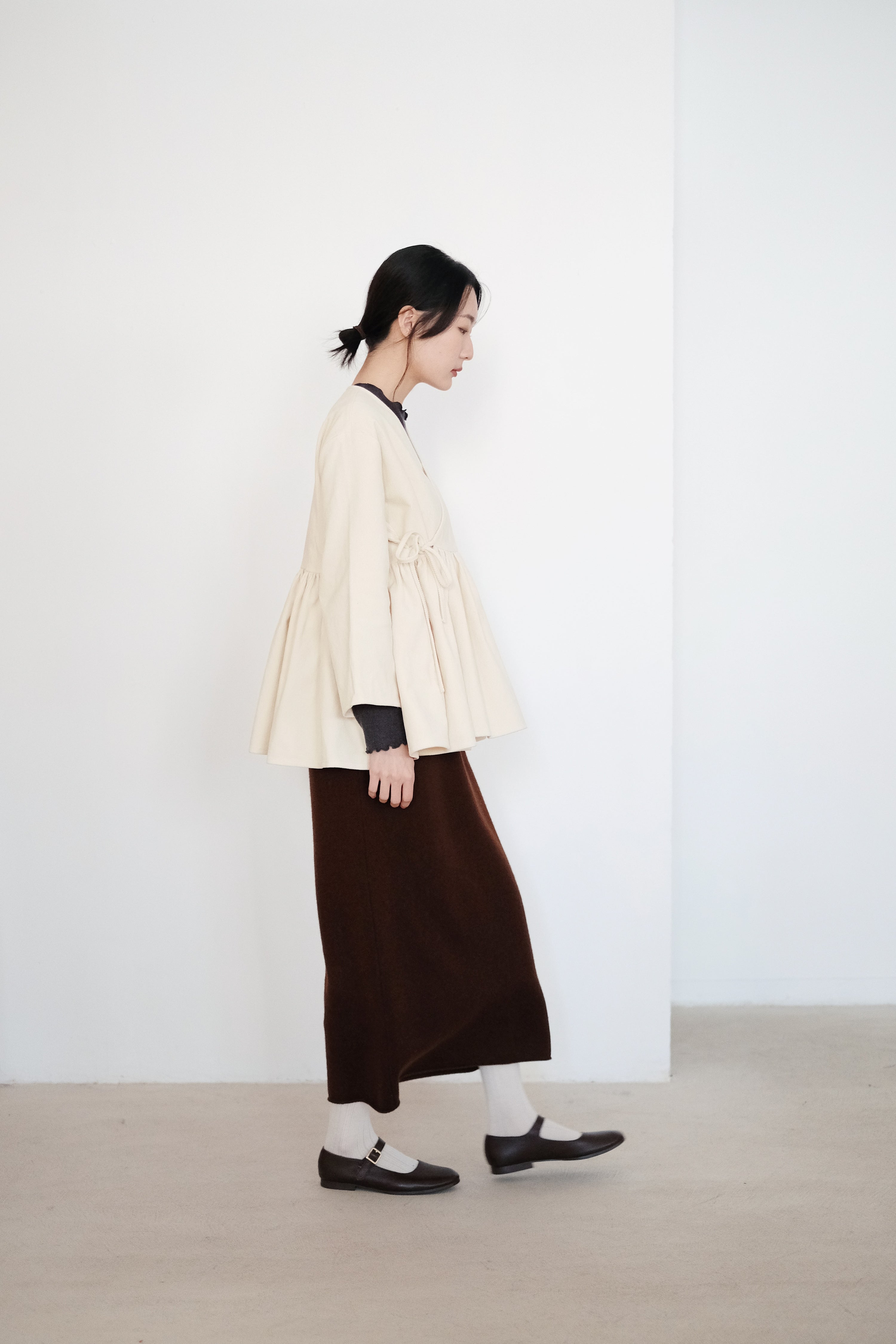 KĒKI LAYER BLOUSES IN CORDUROY (CREAM)