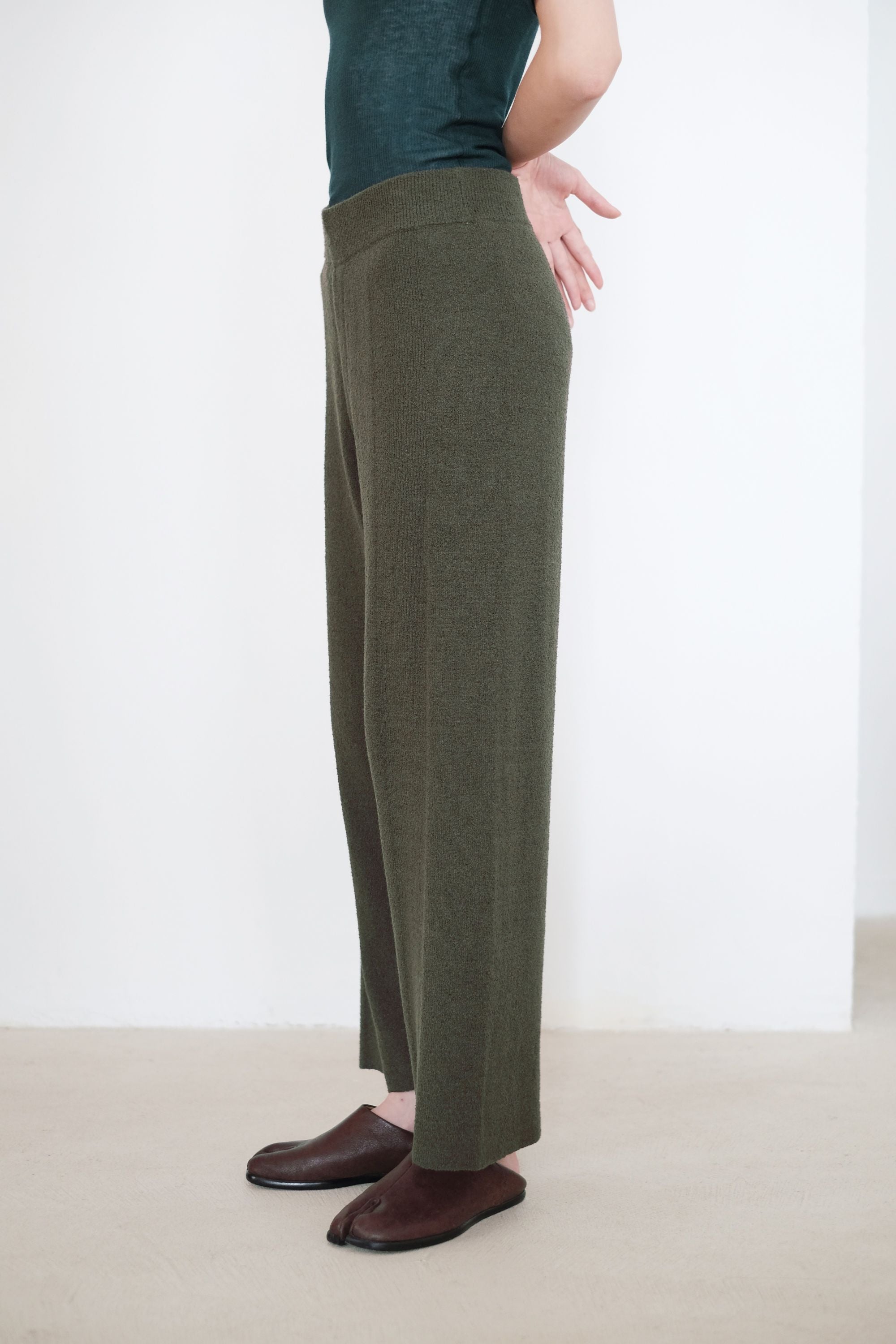 FLURINA KNIT PANTS (OLIVE)