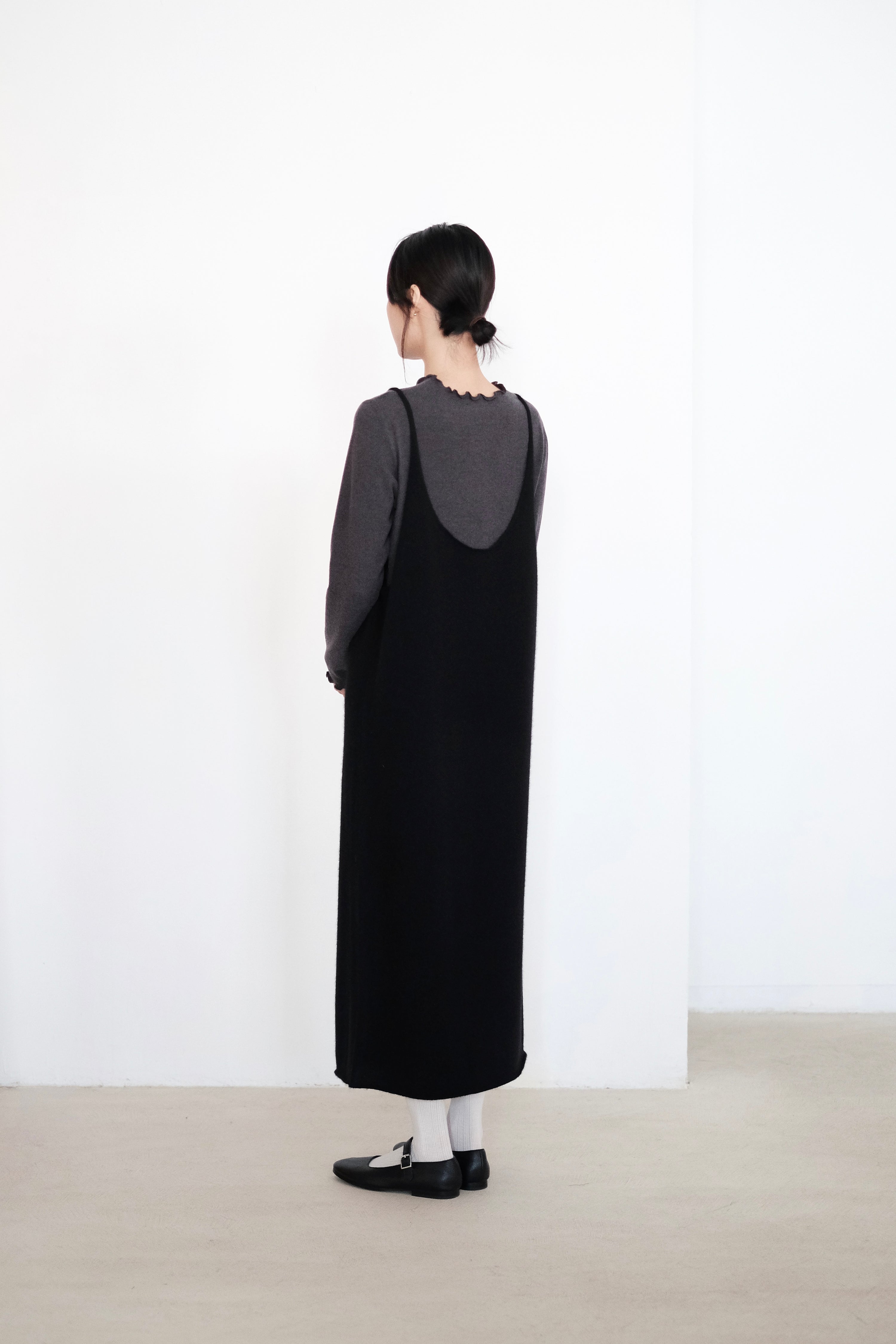 MYLA DRESS in CASHMERE (BLACK)