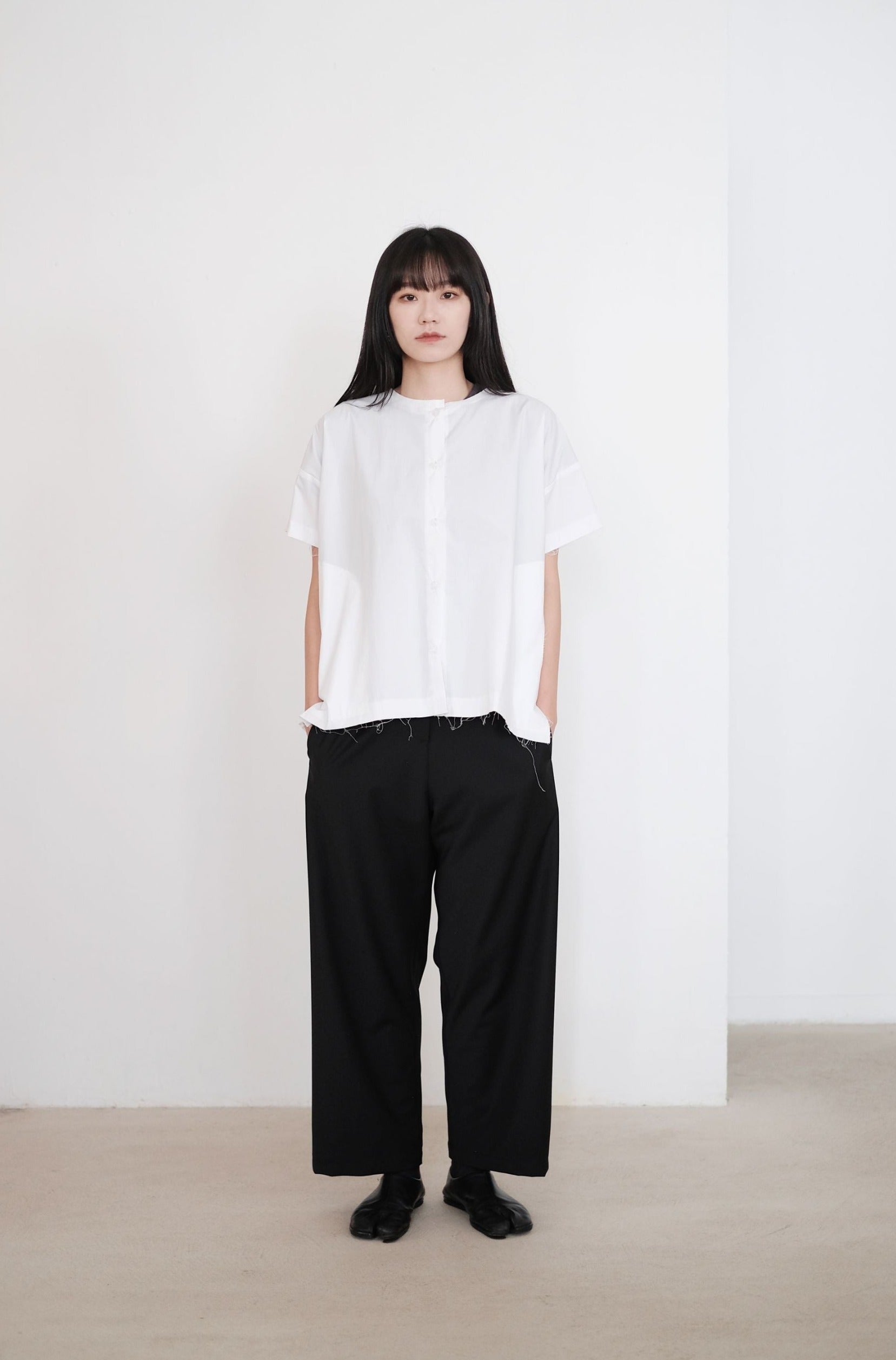 AMORAY SHIRT (WHITE) | 純白方形剪裁襯衫