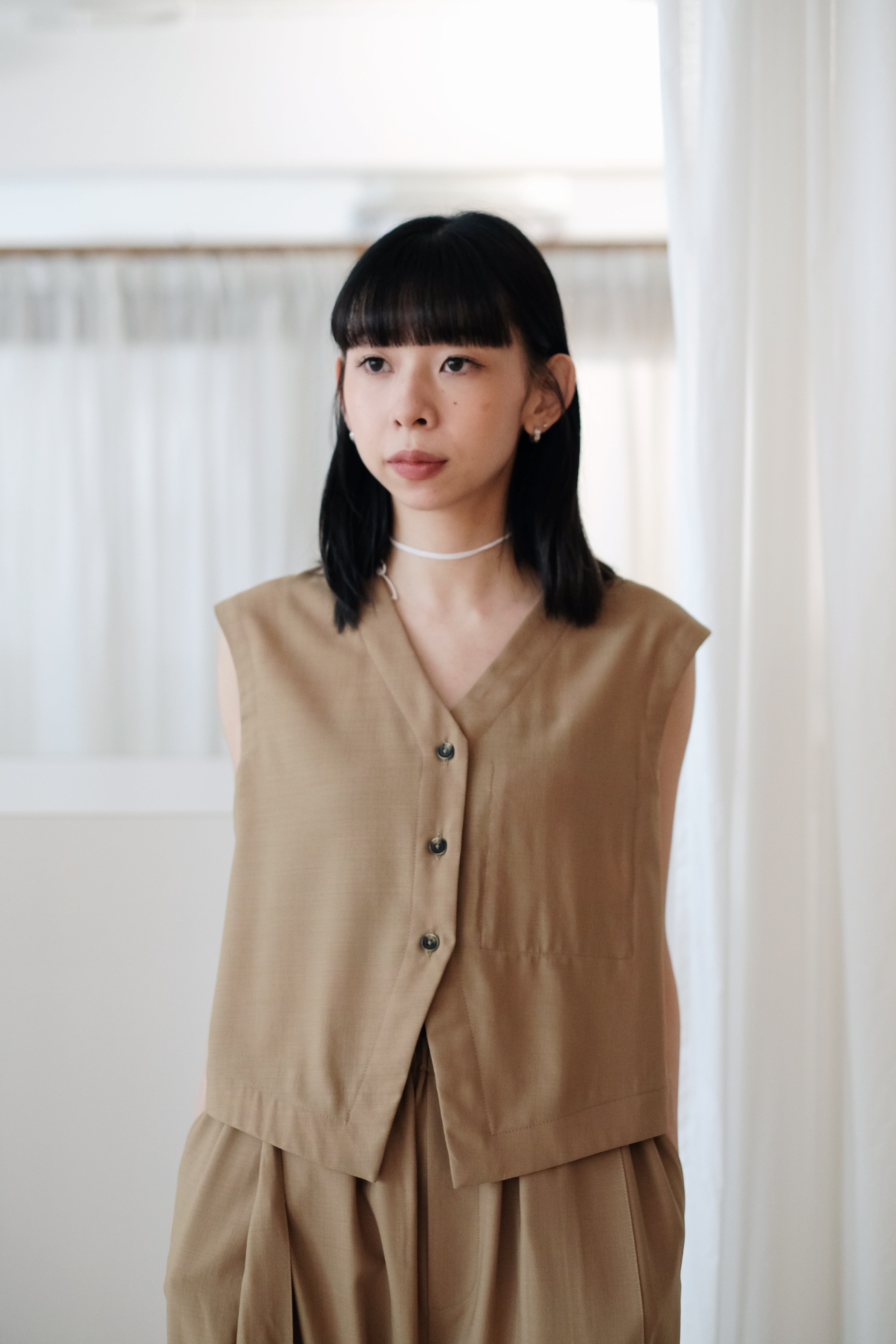 BLAIR SUIT VEST (CAMEL)