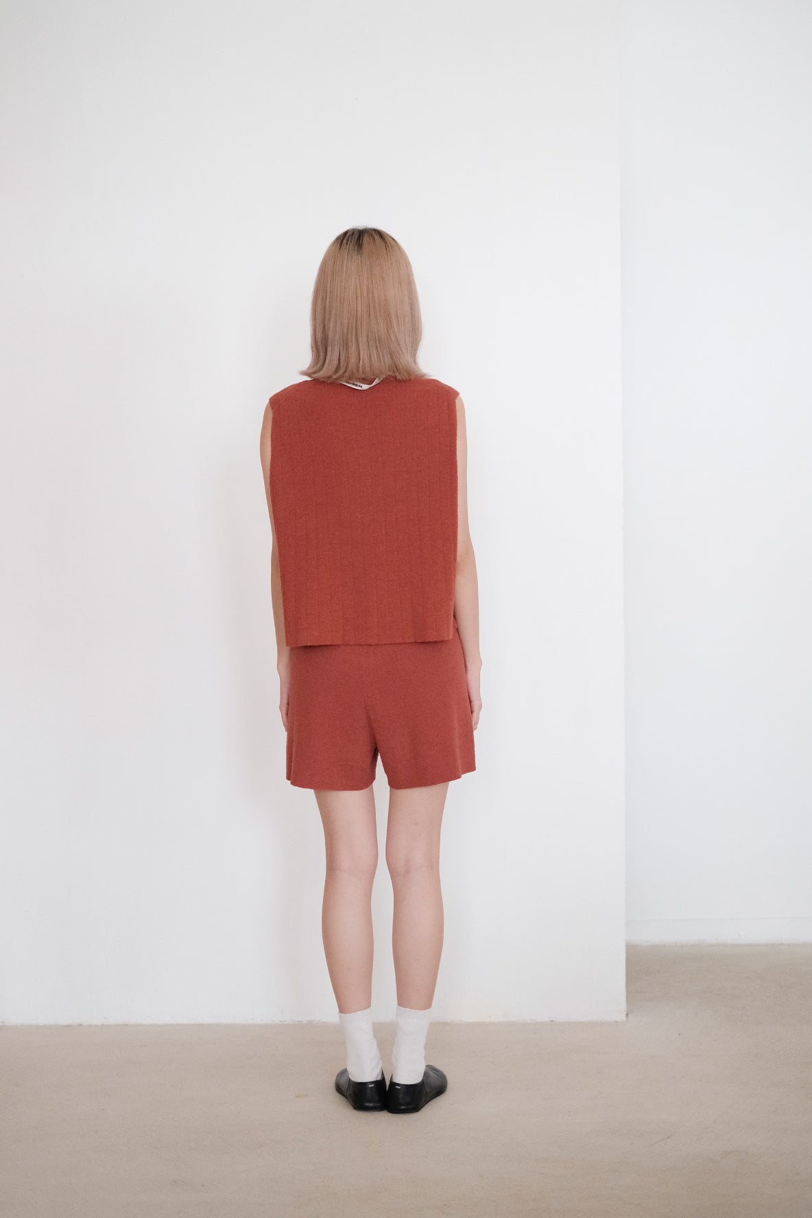 RINA KNIT SHORTS (TERRACOTTA)