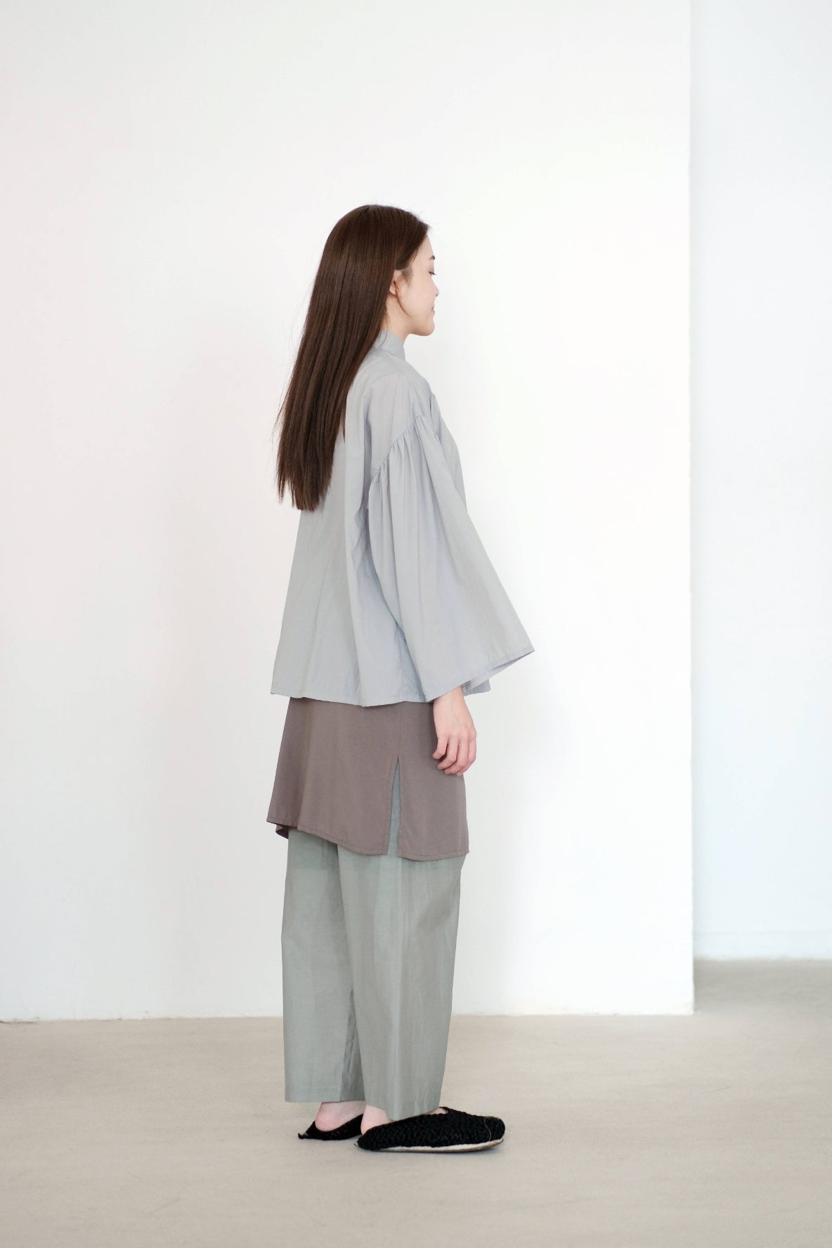 YASMIN BLOUSE (GREY|ECO)