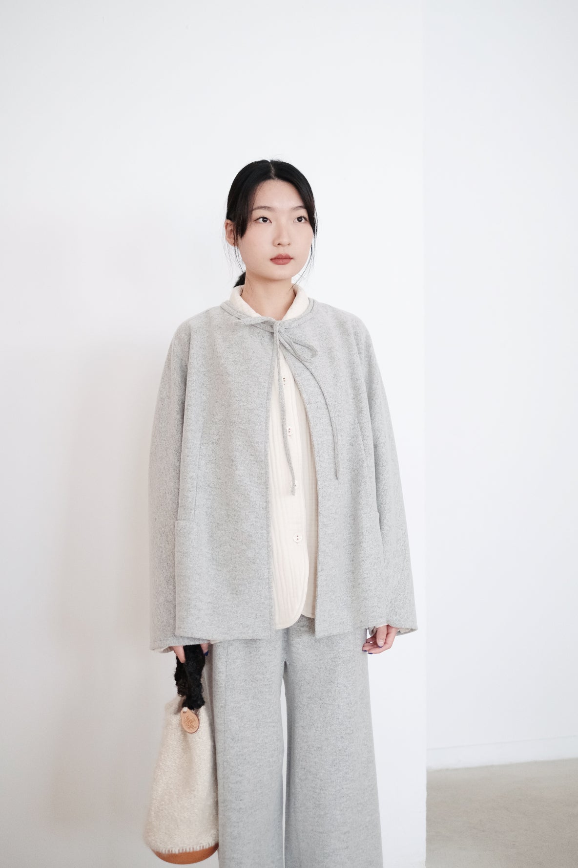 RUDOLPH DUFFLE COAT (SNOW GREY)