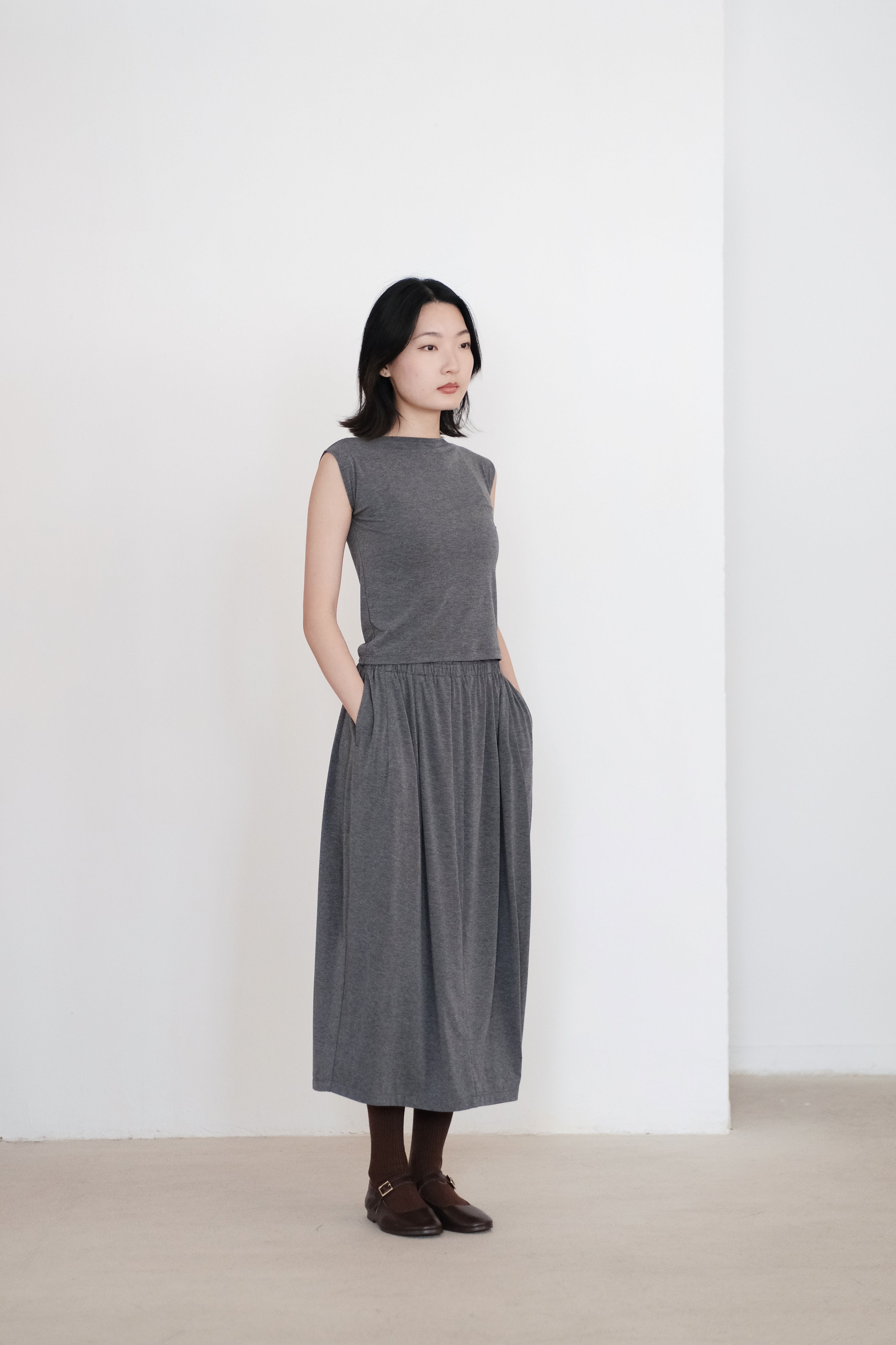 AISHA SKIRT (GREY)