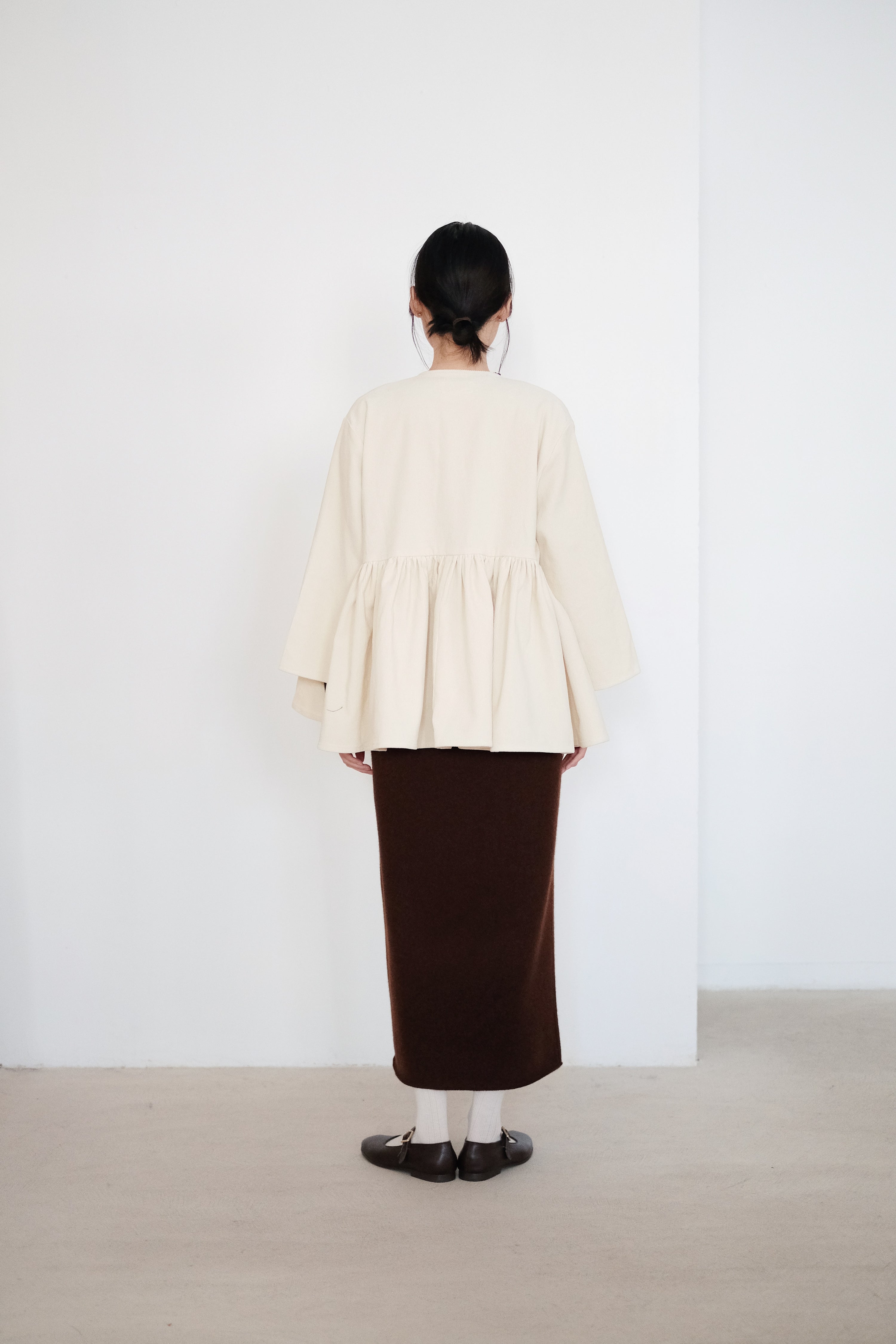 KĒKI LAYER BLOUSES IN CORDUROY (CREAM)