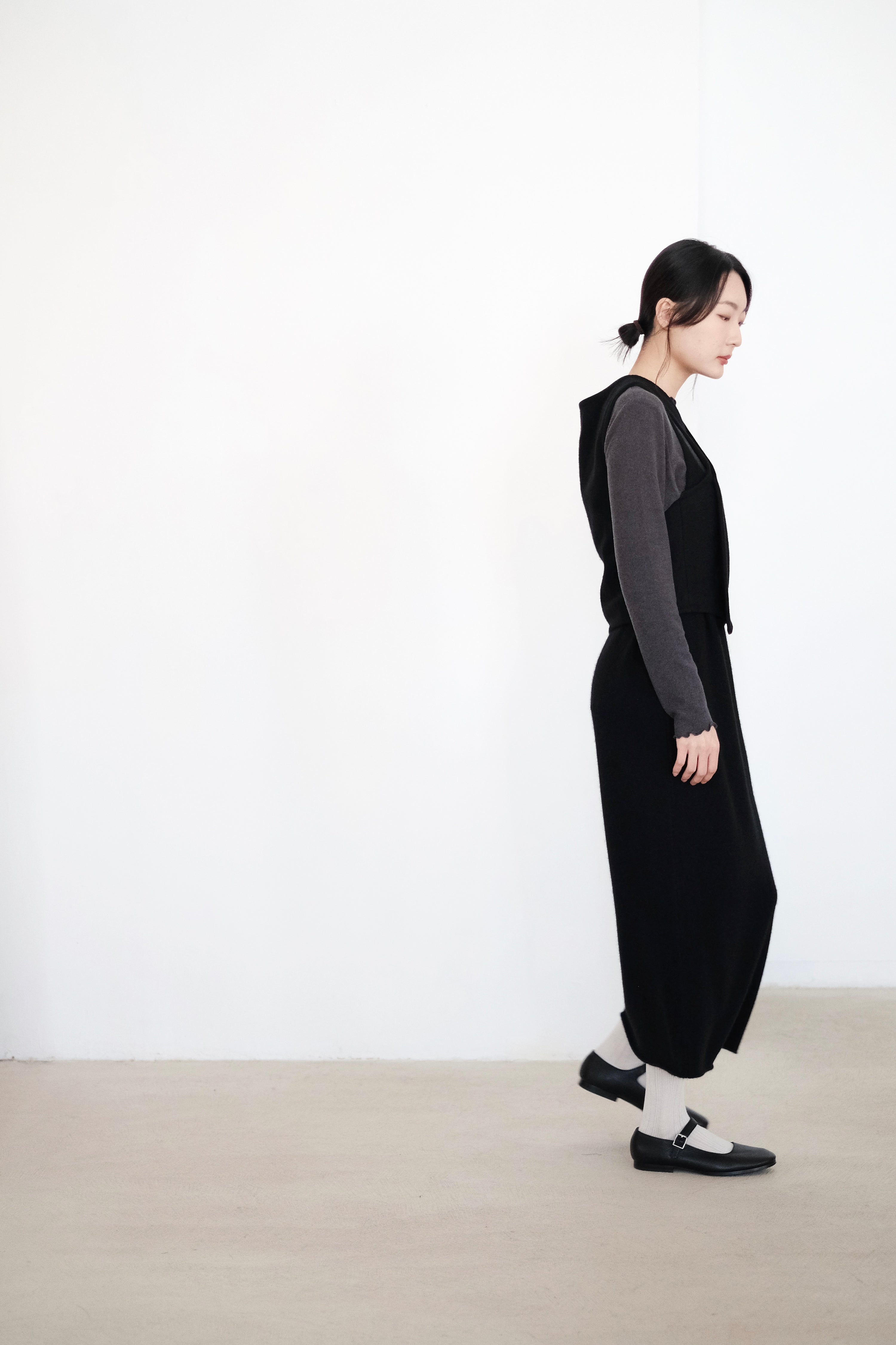 MYLA DRESS in CASHMERE (BLACK)