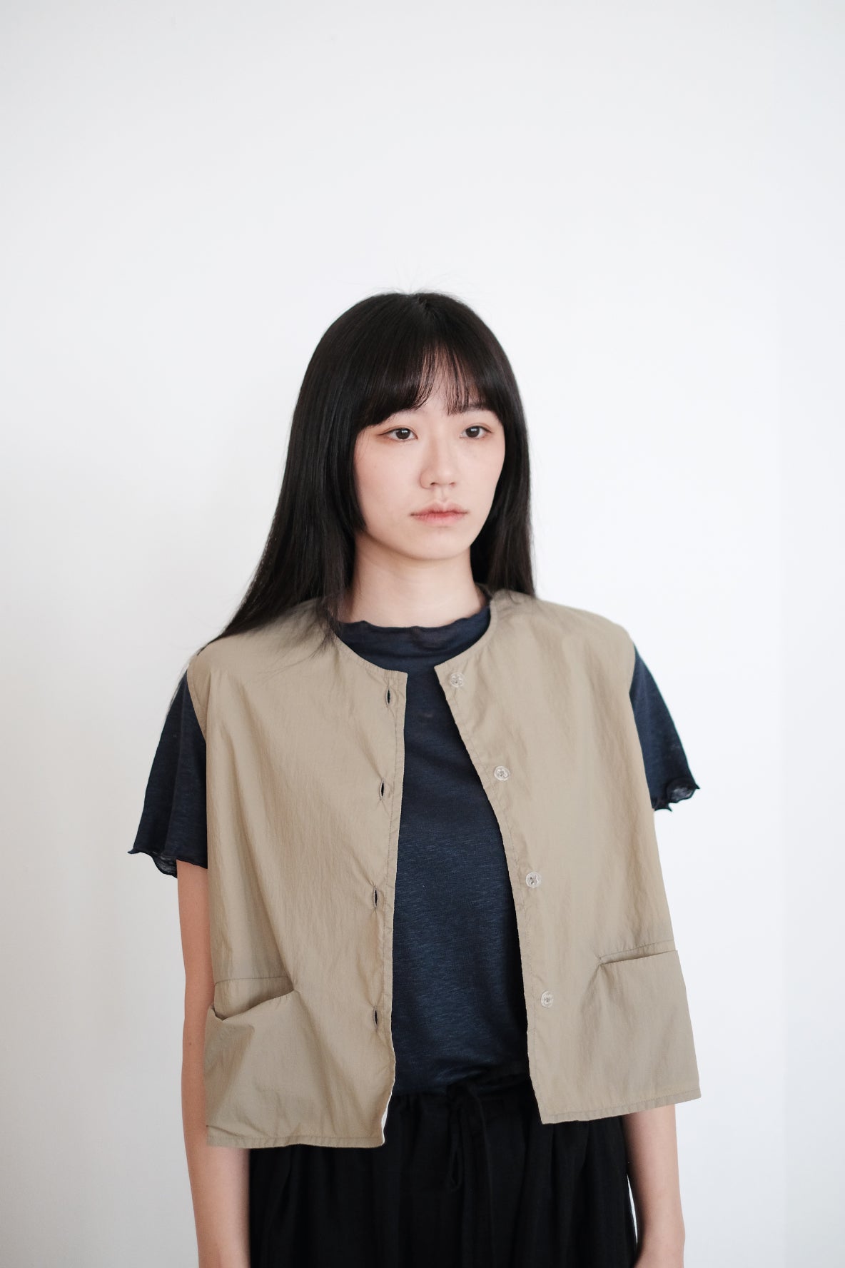 CABANA RUFFLES CLASSIC T-SHIRT (NAVY) | 深藍色木耳邊T恤