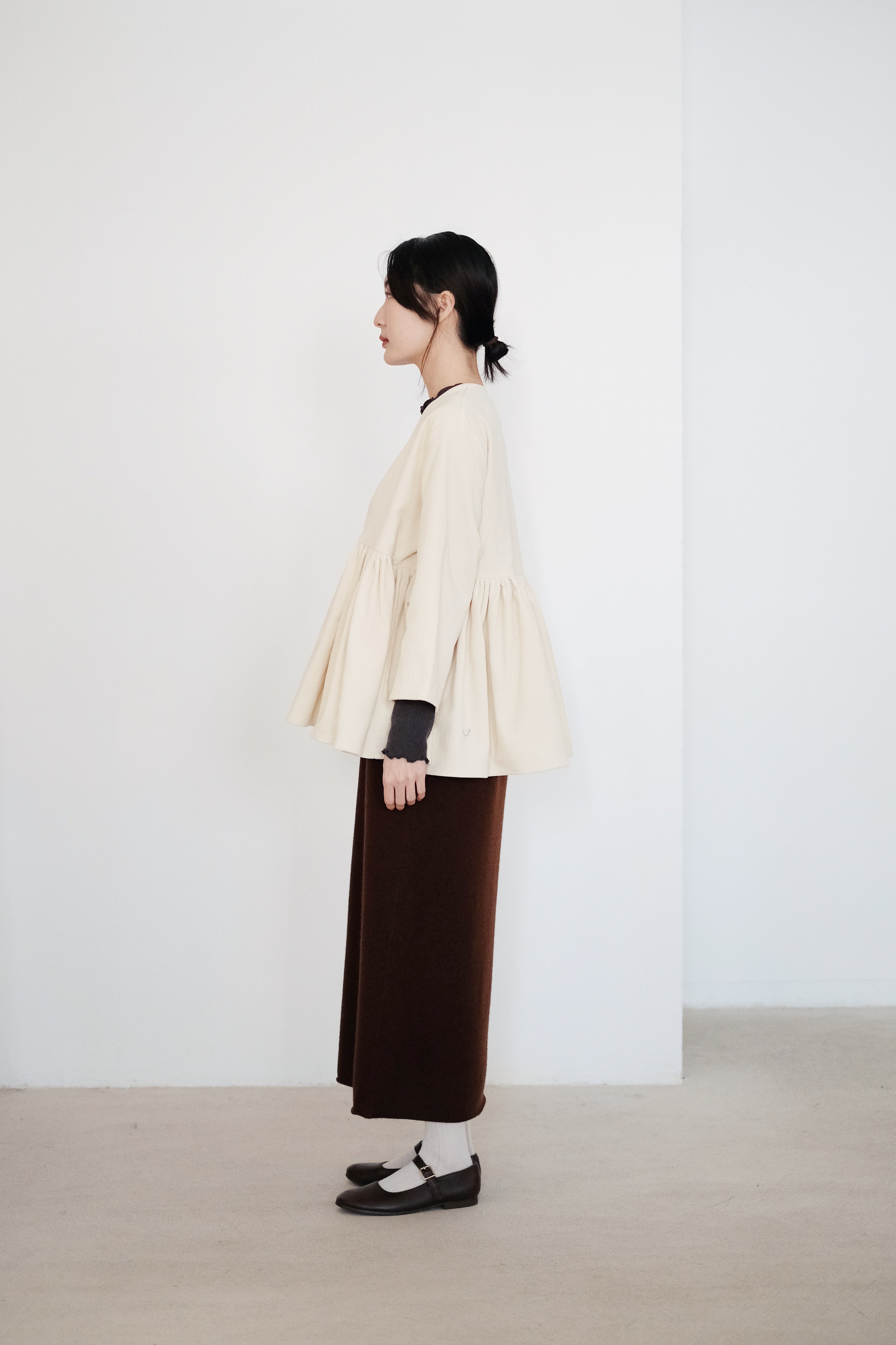 KĒKI LAYER BLOUSES IN CORDUROY (CREAM)