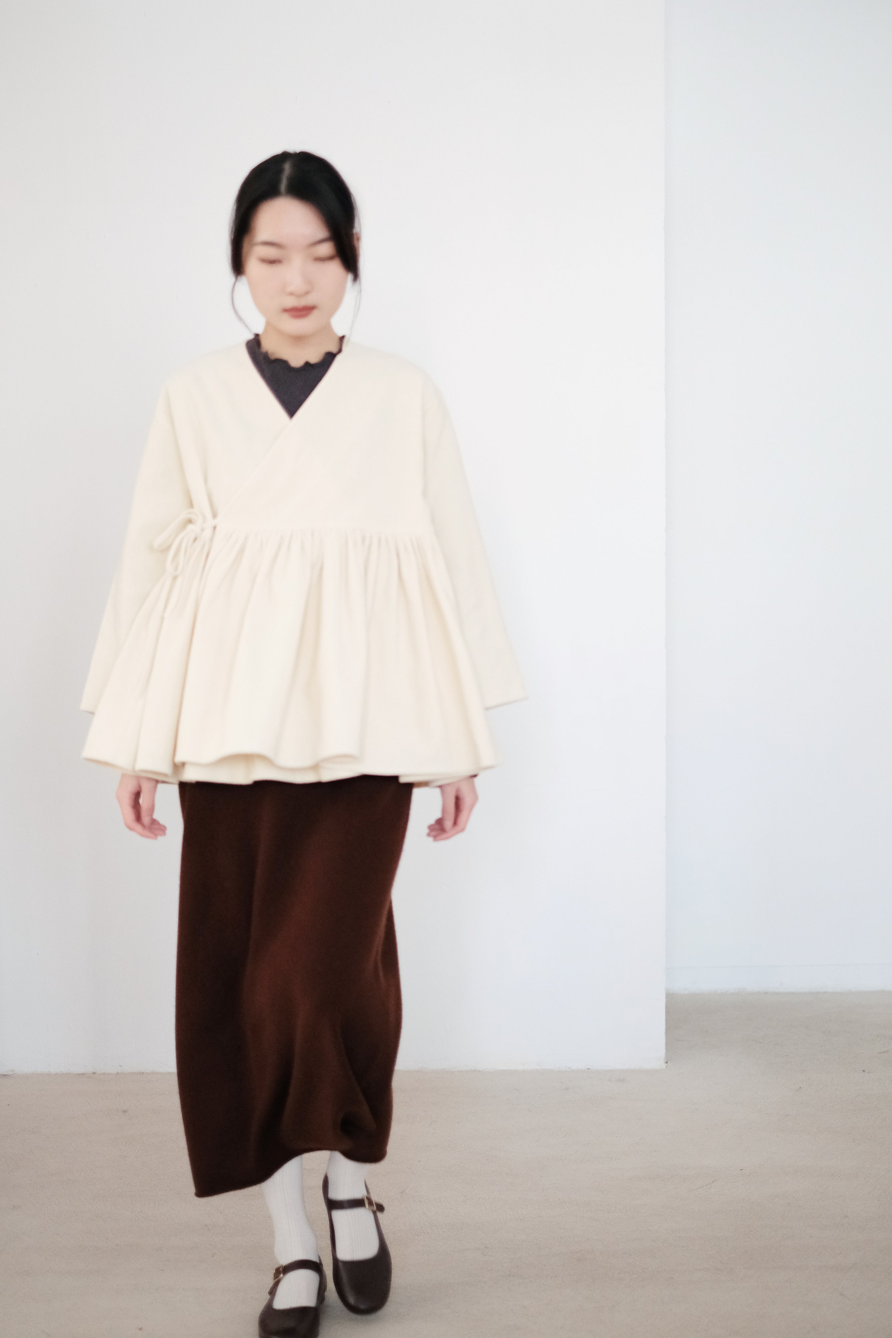 KĒKI LAYER BLOUSES IN CORDUROY (CREAM)