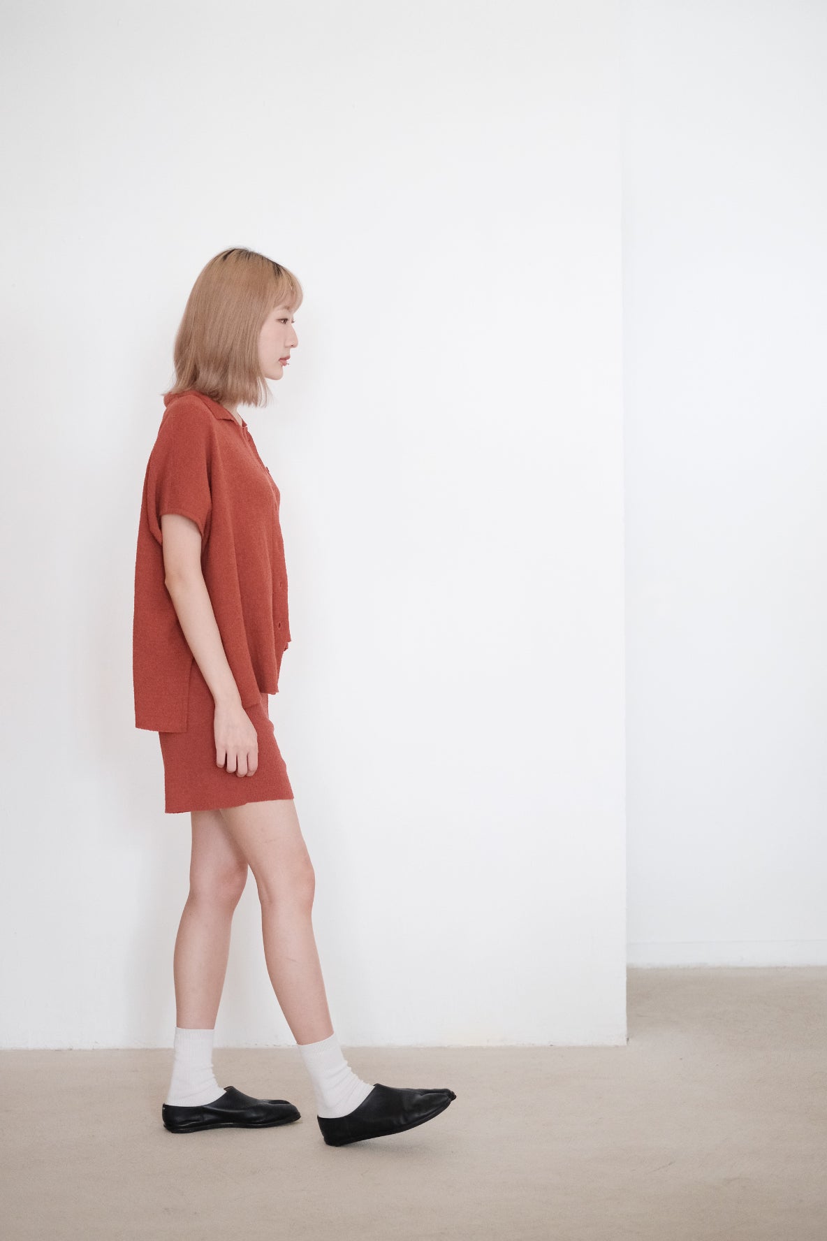 RINA KNIT SHORTS (TERRACOTTA)