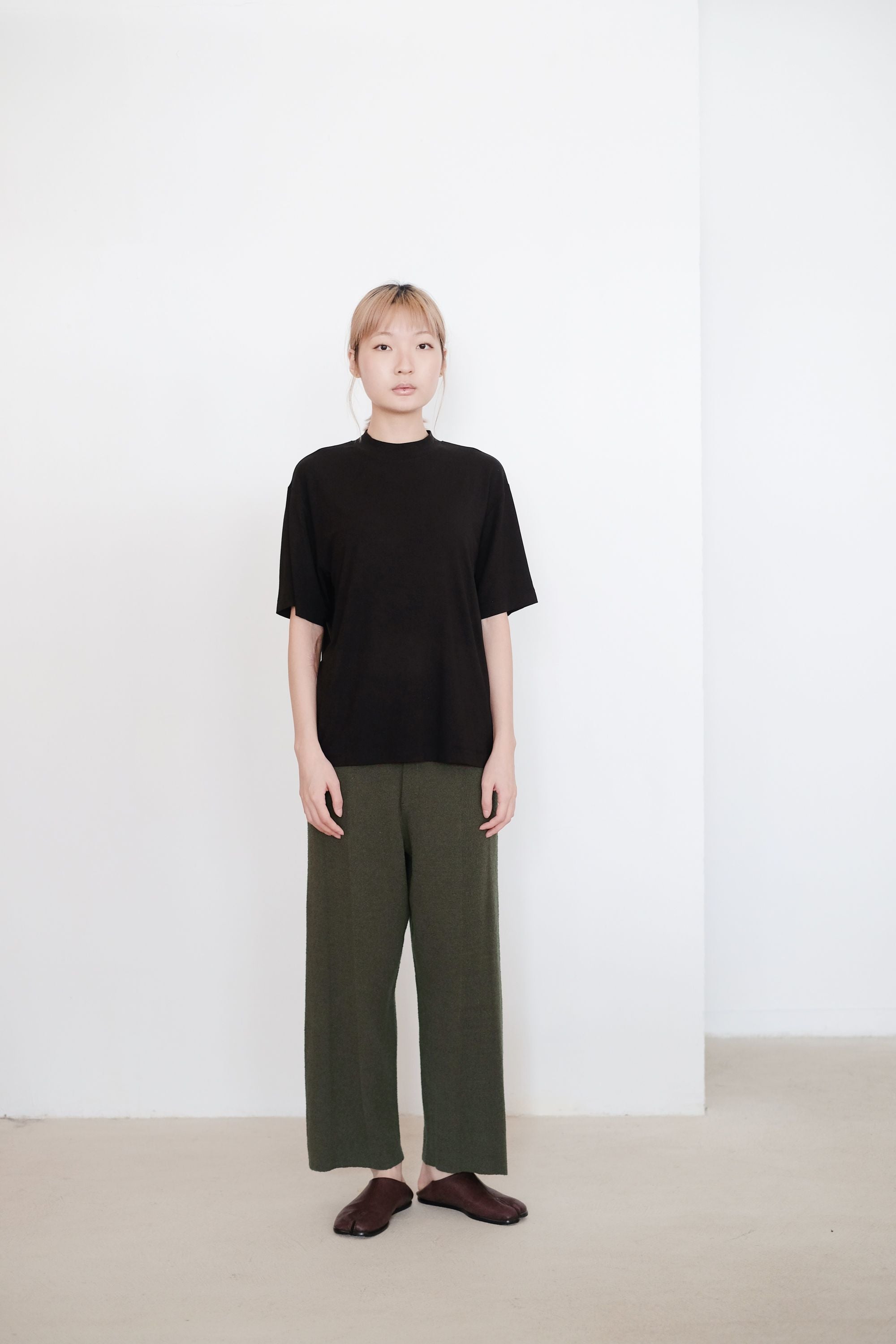 FLURINA KNIT PANTS (OLIVE)