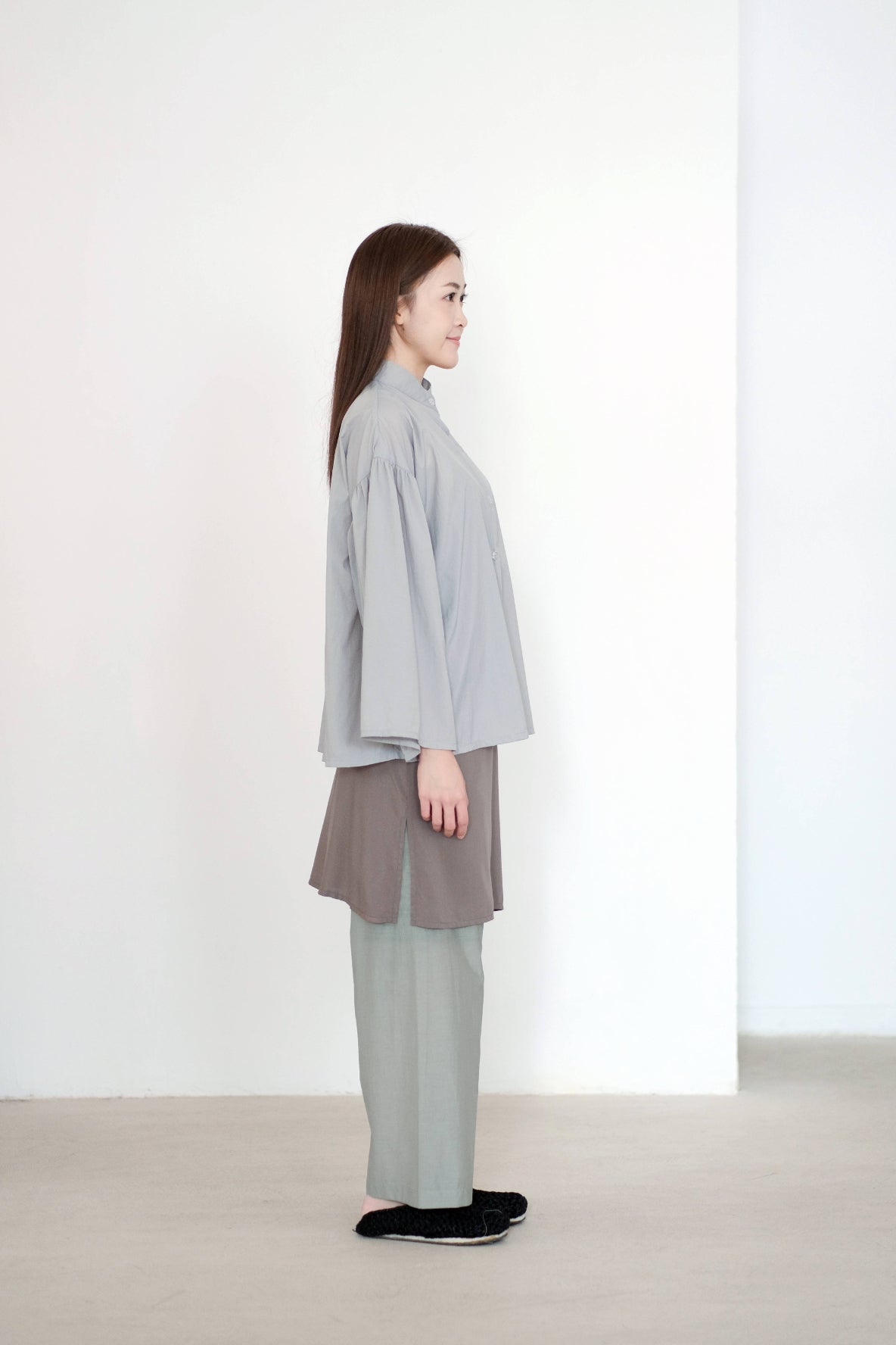 YASMIN BLOUSE (GREY|ECO)