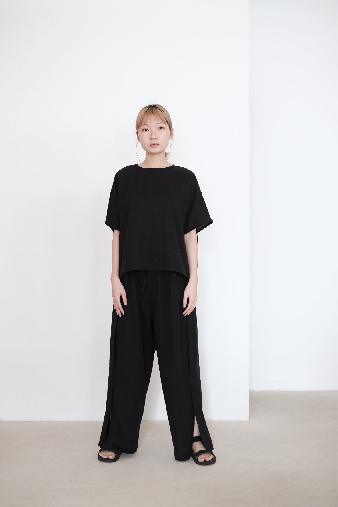 MINMI TOP (BLACK) | 黑色可拆卸水手領上衣