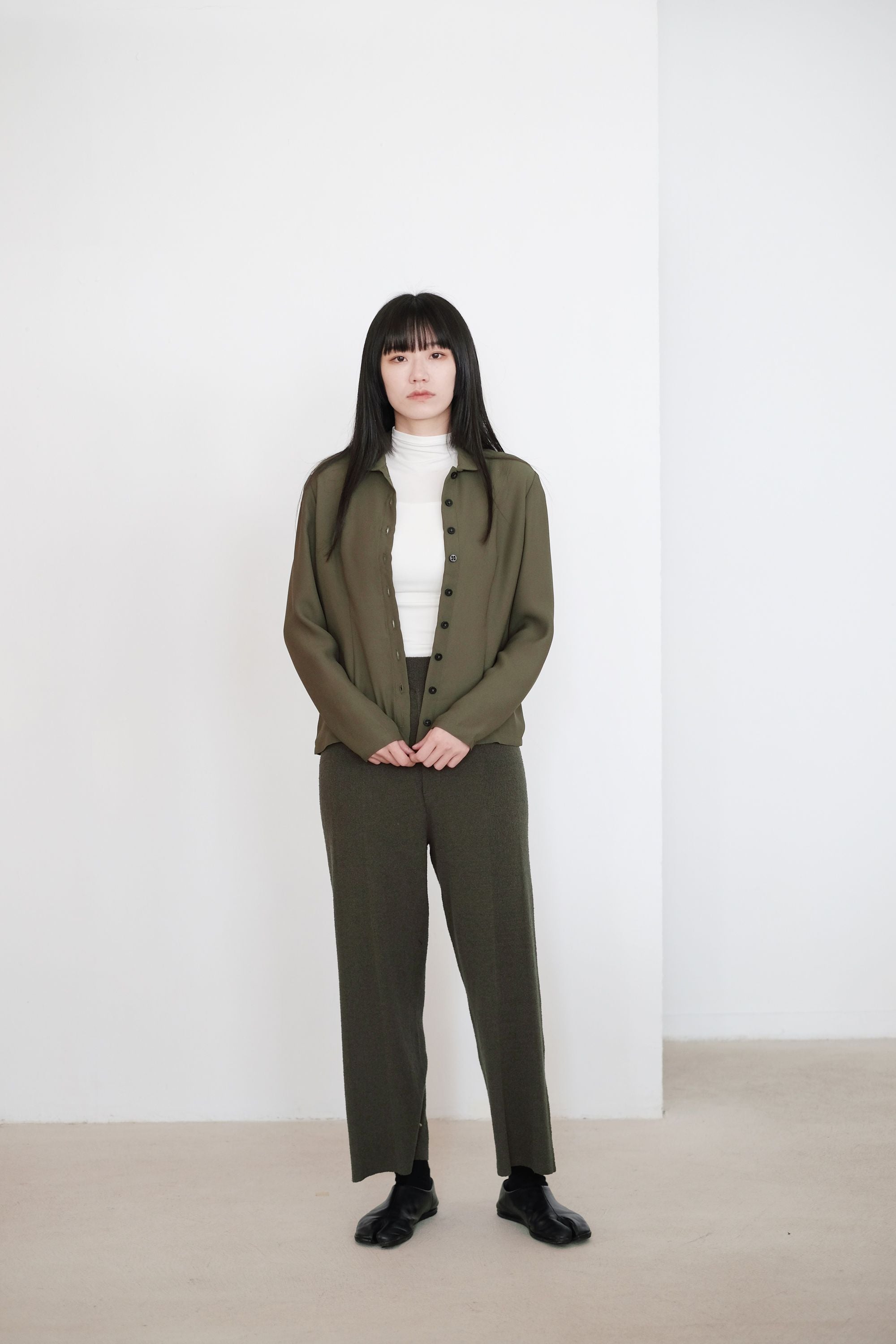 FLURINA KNIT PANTS (OLIVE)