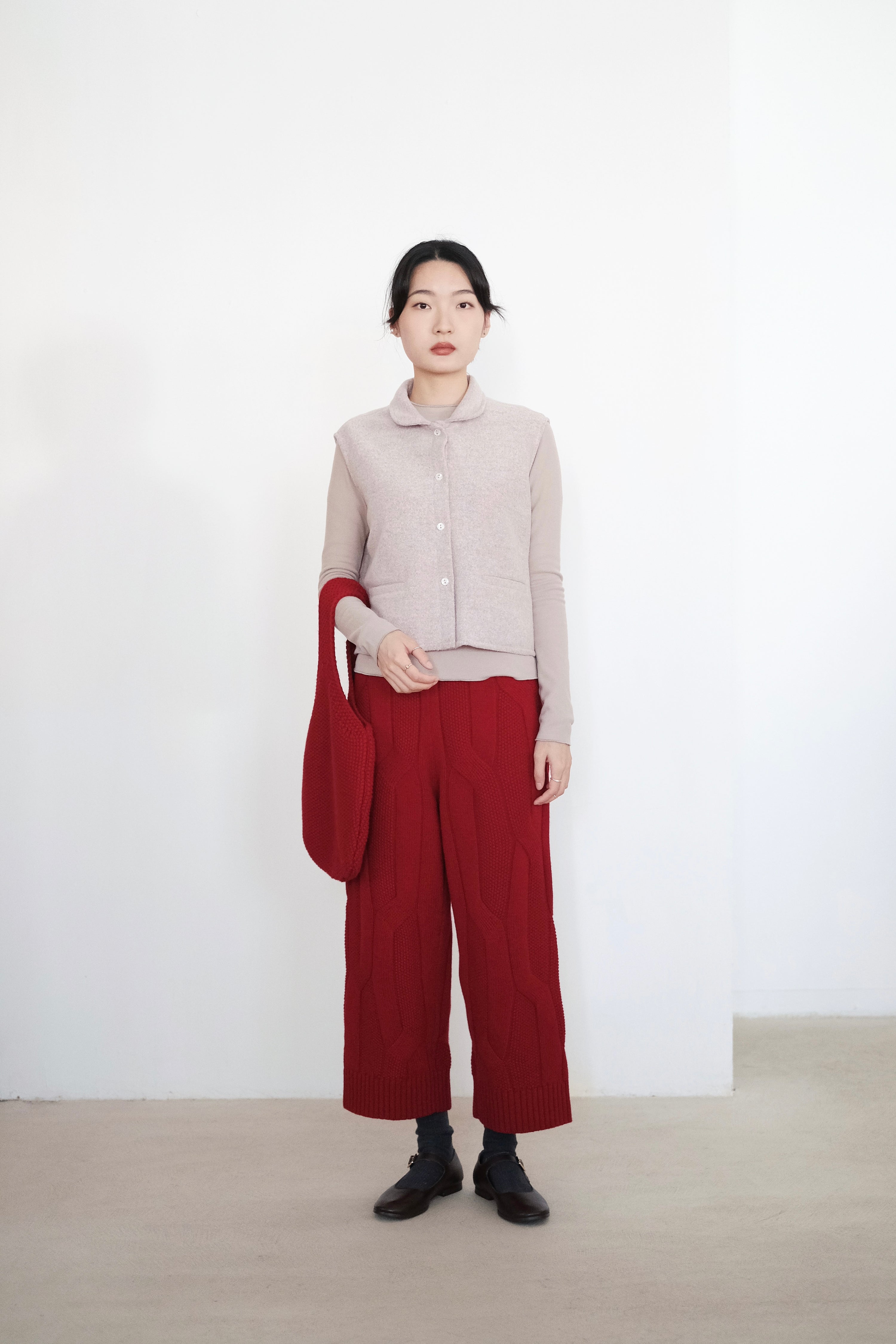 MYA PANT IN CASHMERE (ROSE MADDER)