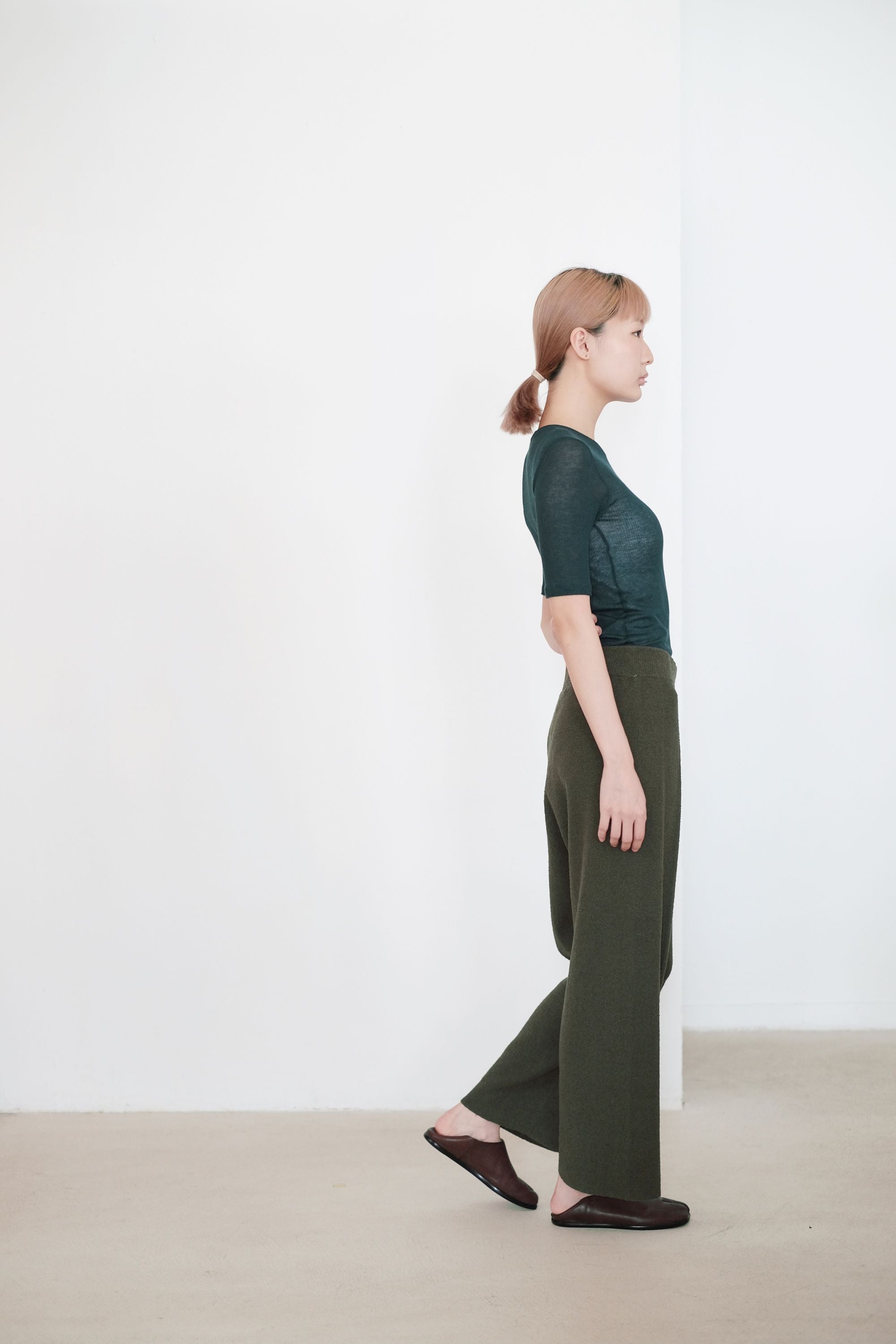 FLURINA KNIT PANTS (OLIVE)