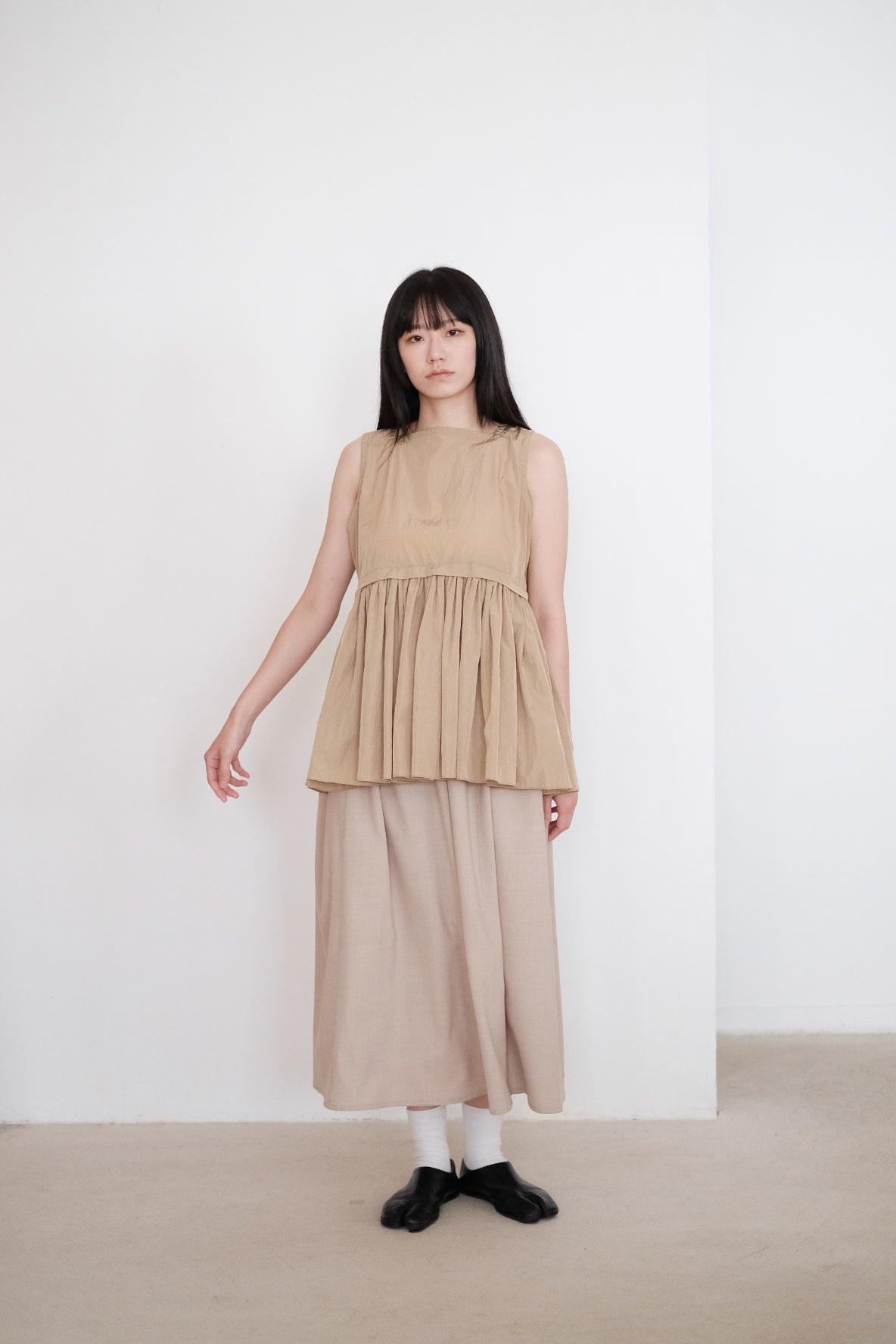 TAYLOR SKIRT (BEIGE) | 杏色抽繩A字半裙