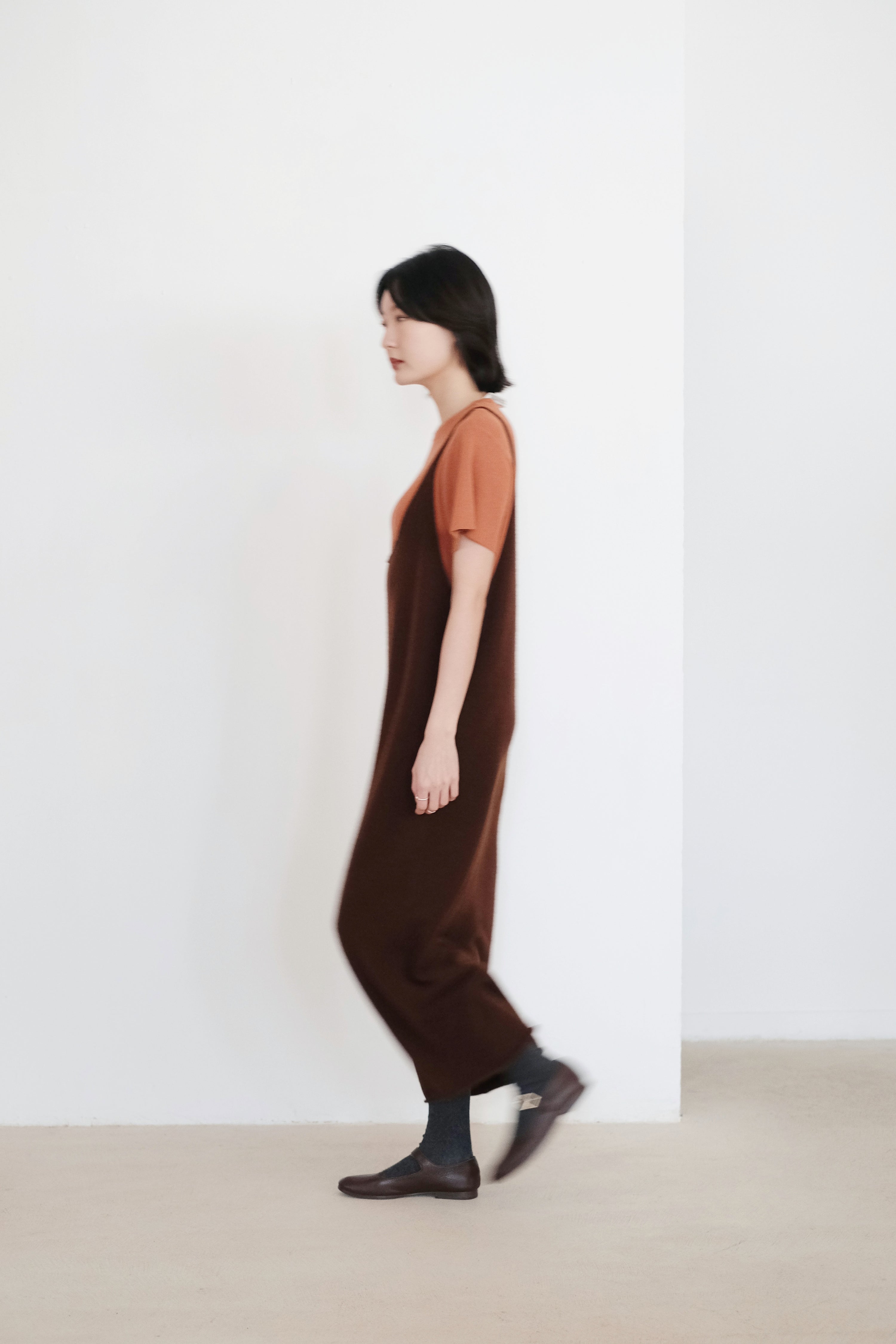 LACADIA KNIT TEE (TERRACOTTA) | 橘棕色輕盈針織TEE