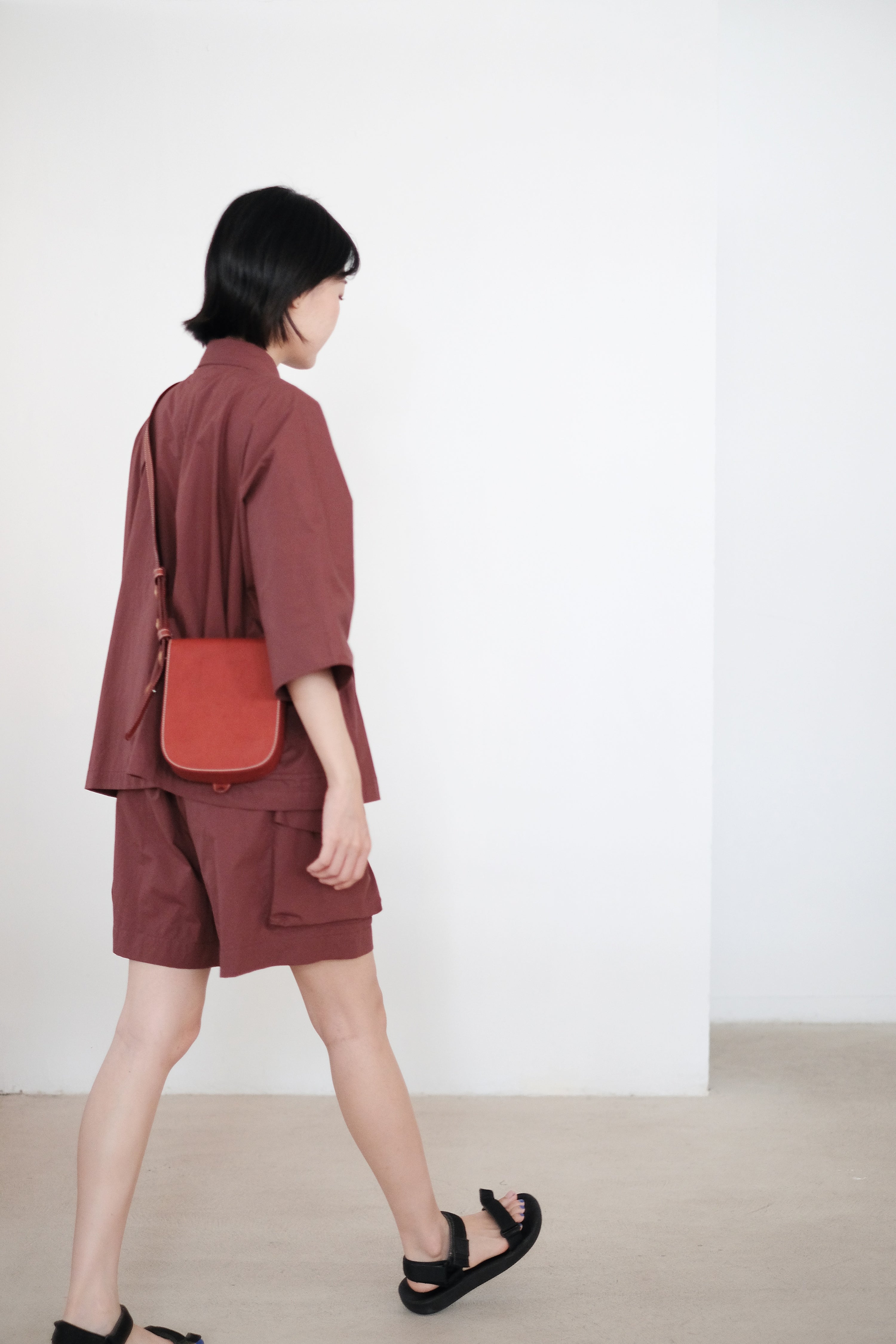 ISABELLA POCKET SHORTS (BURGUNDY)