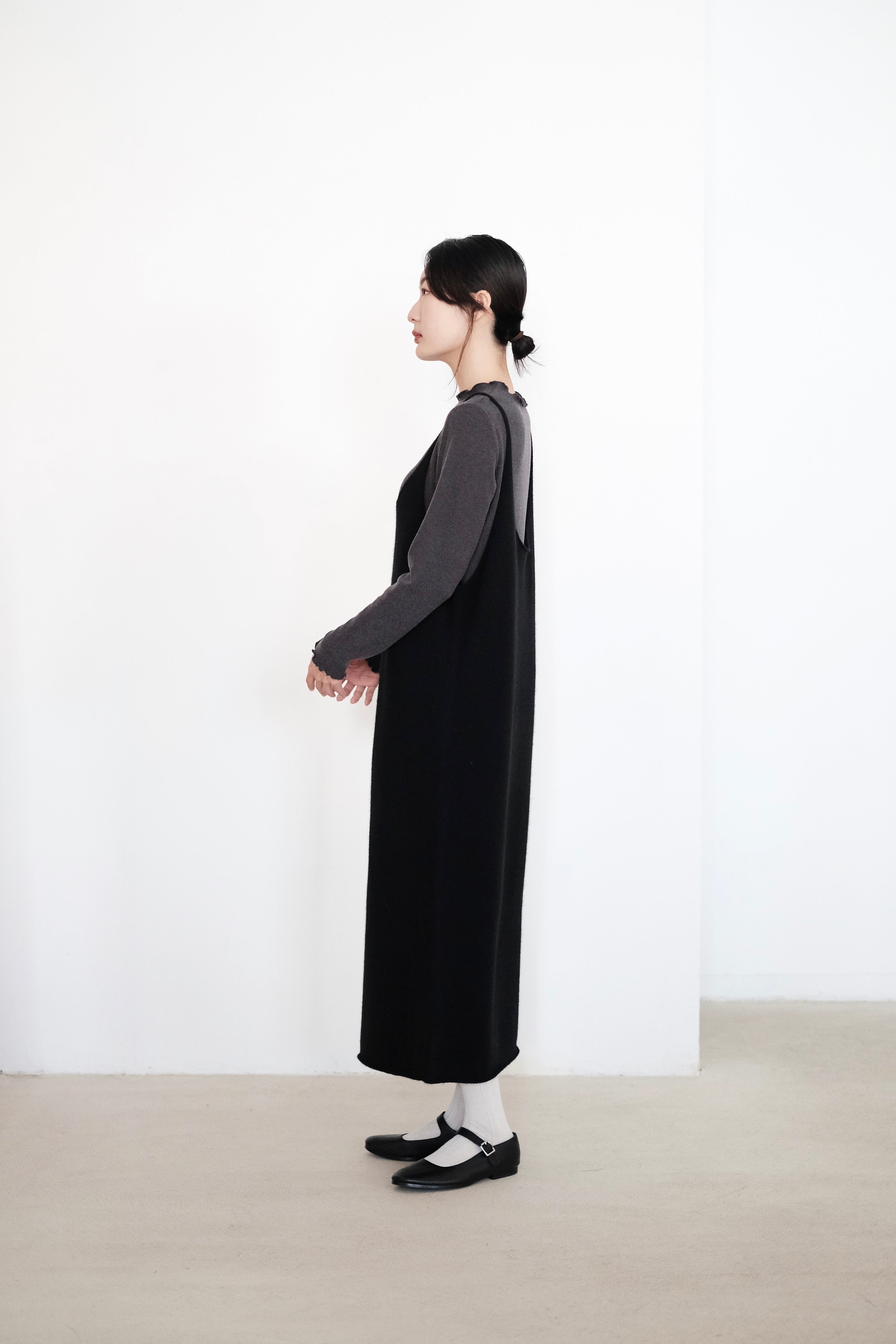 MYLA DRESS in CASHMERE (BLACK)