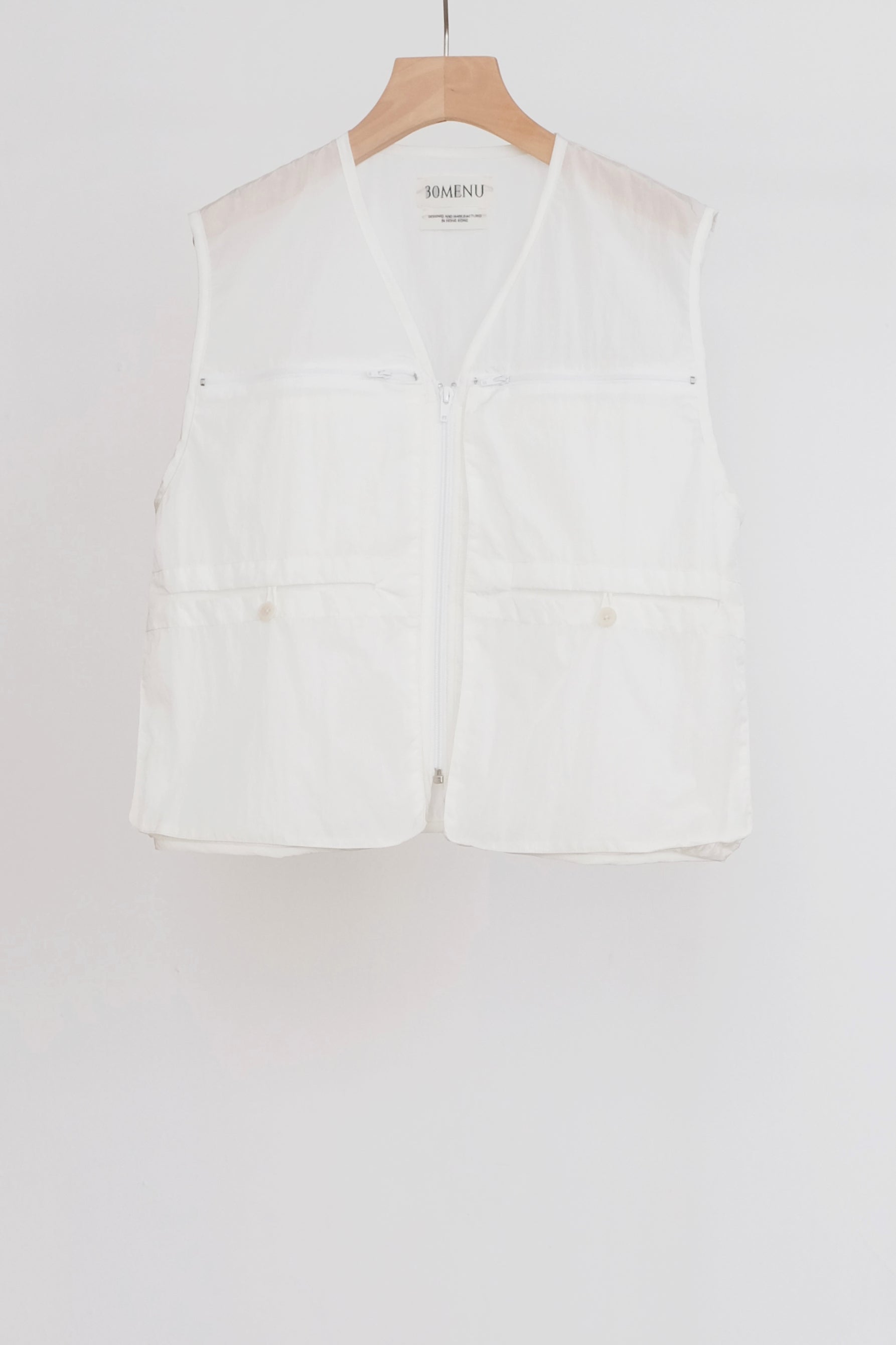 ROWAN VEST (WHITE) | 白色口袋設計馬甲