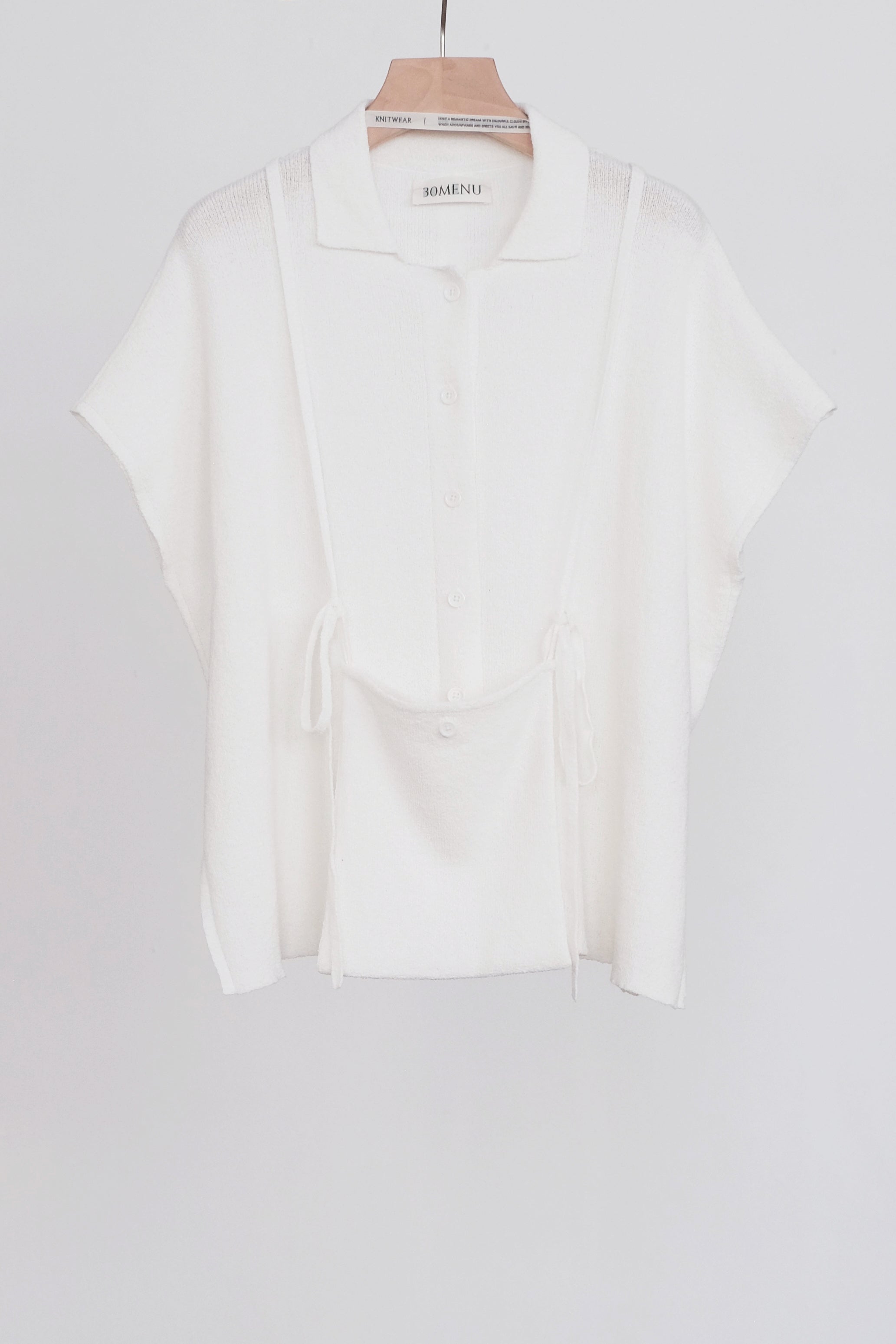 ADELHEID BOX KNIT BLOUSE (WHITE)