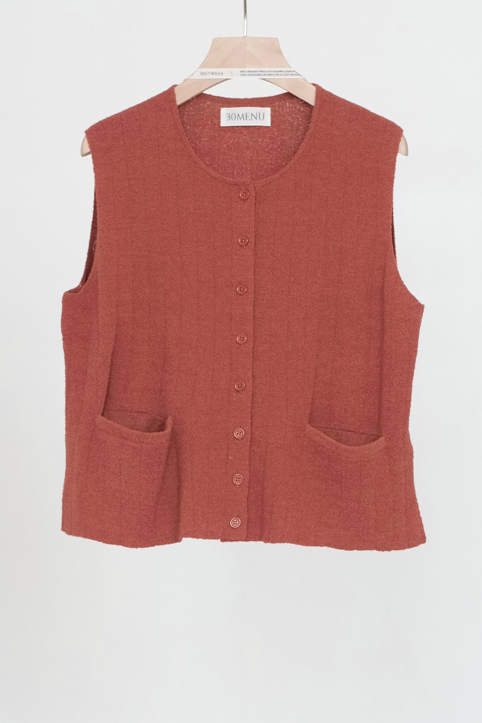 ELENA BOX SWEATER VEST (TERRACOTTA)