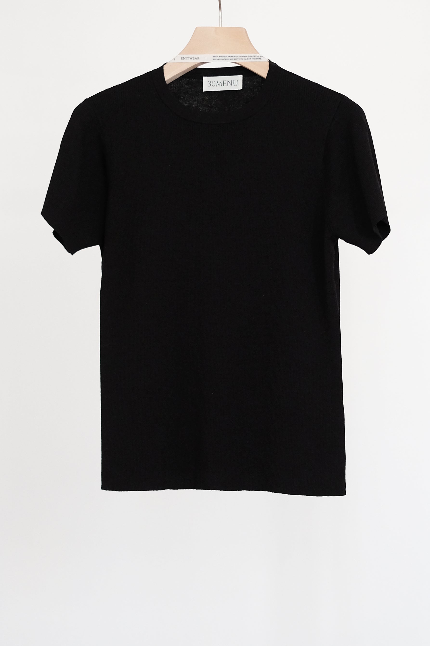 LACADIA KNIT TEE (BLACK)