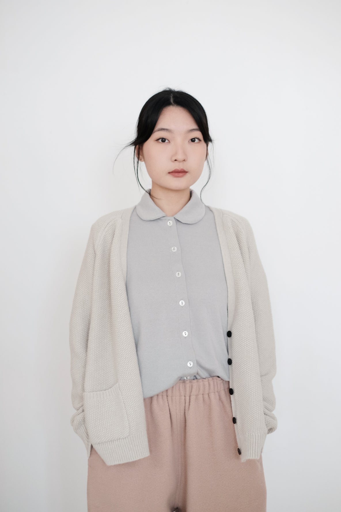 CAMILLE CARDIGAN (PEARL GREY)