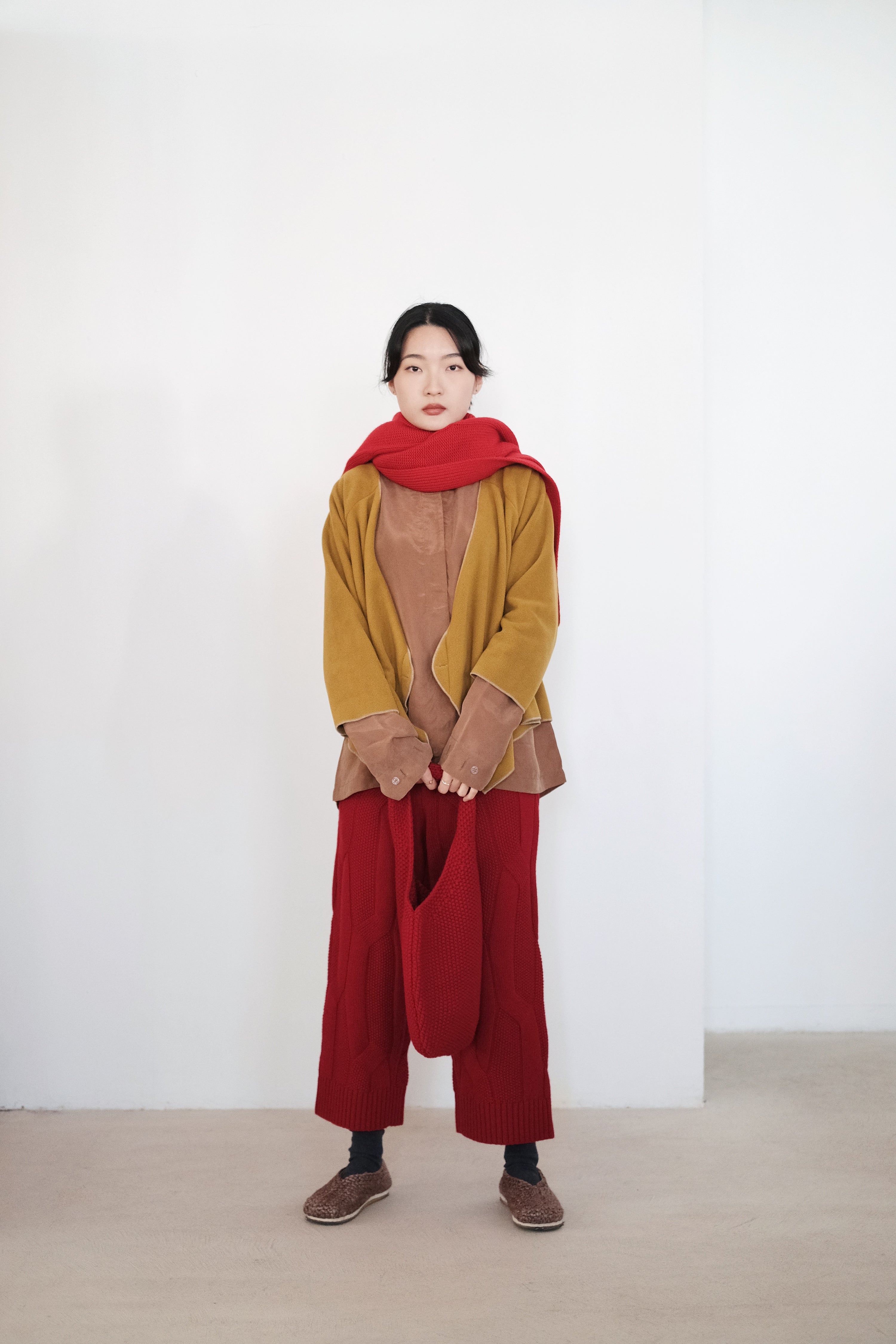 MYA PANT IN CASHMERE (ROSE MADDER)