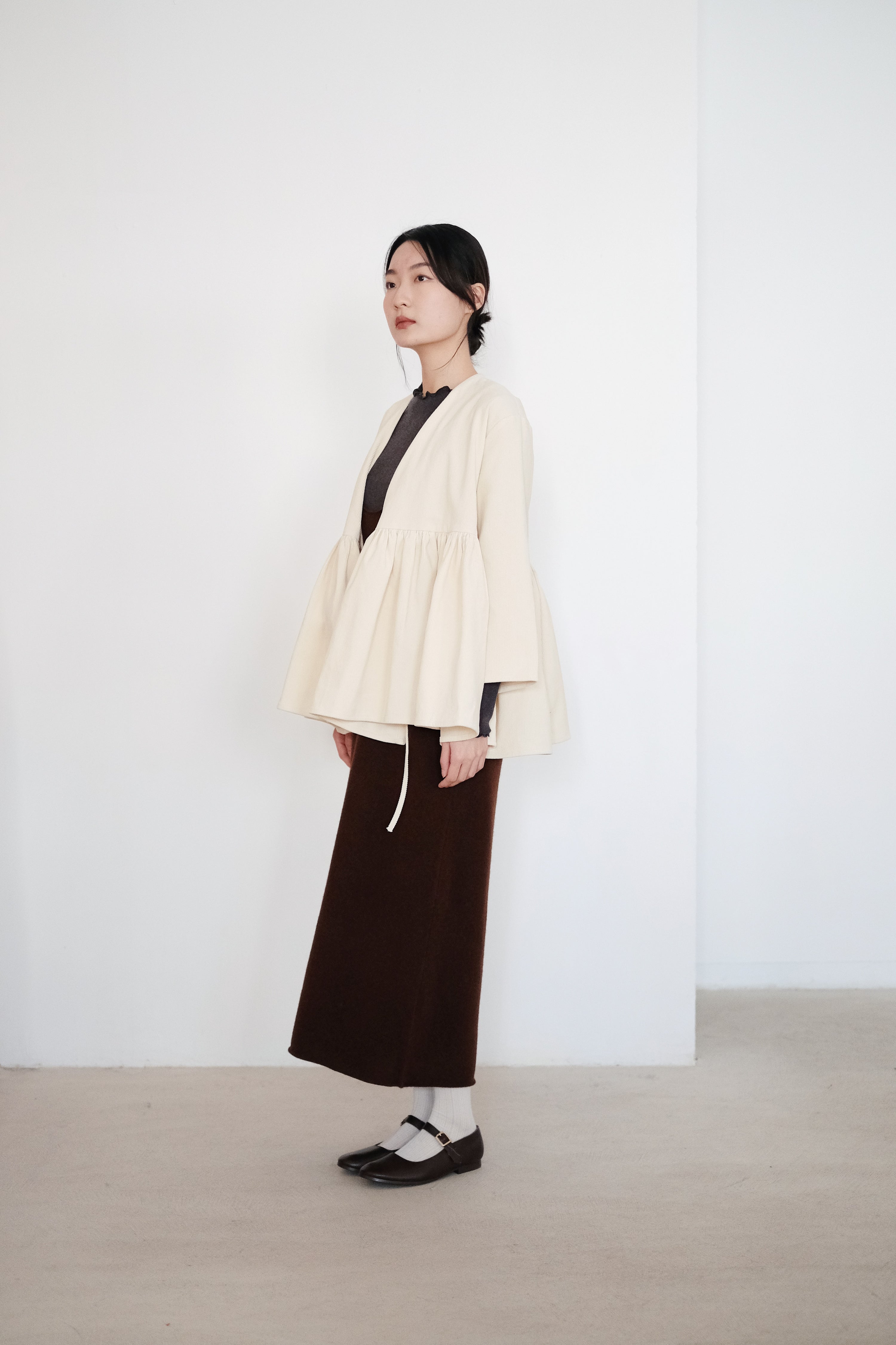 KĒKI LAYER BLOUSES IN CORDUROY (CREAM)